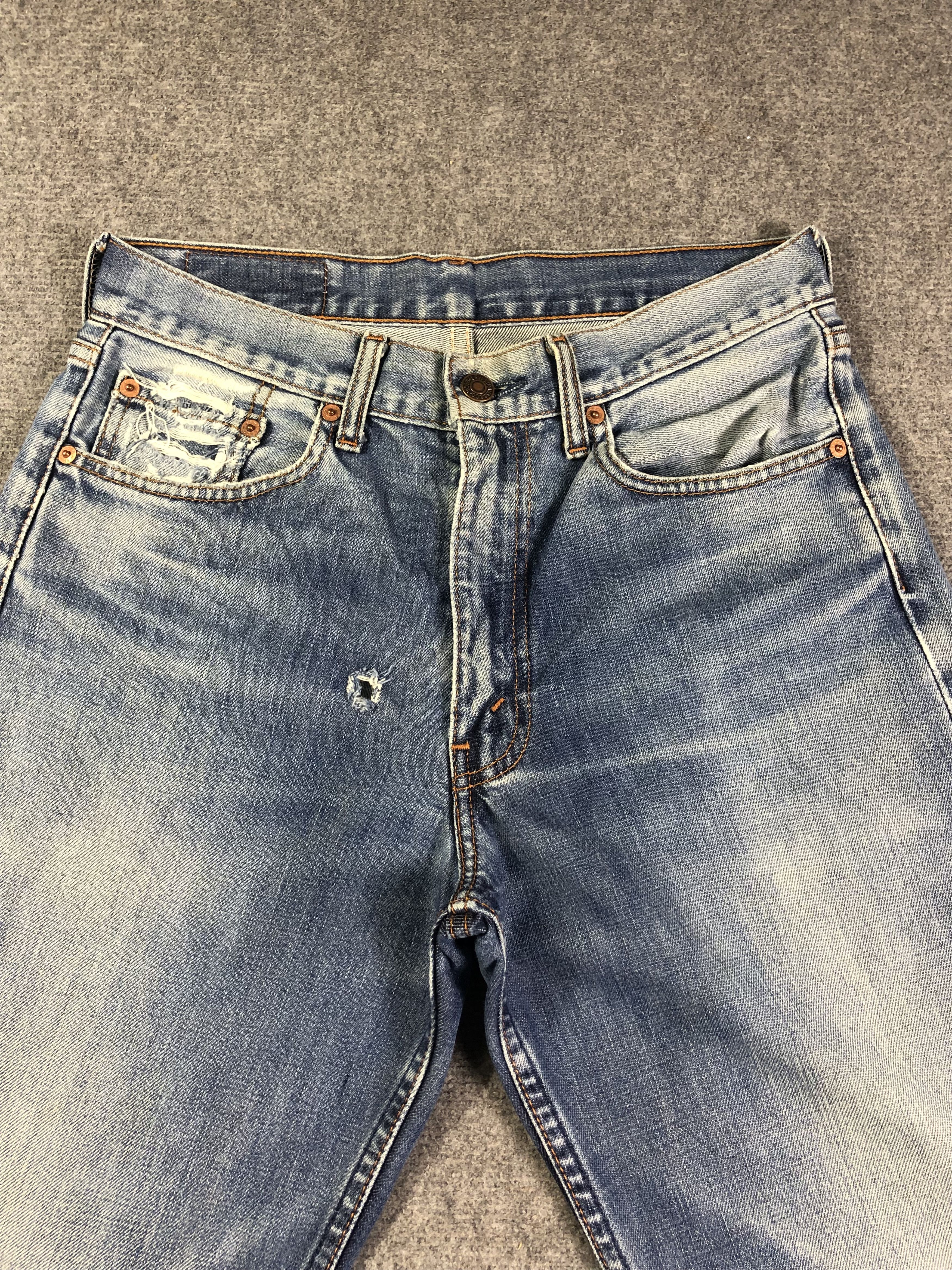 Levi's Wash Blue Levis Denim Jeans 31x29.5 Size US 31 - 2 Thumbnail