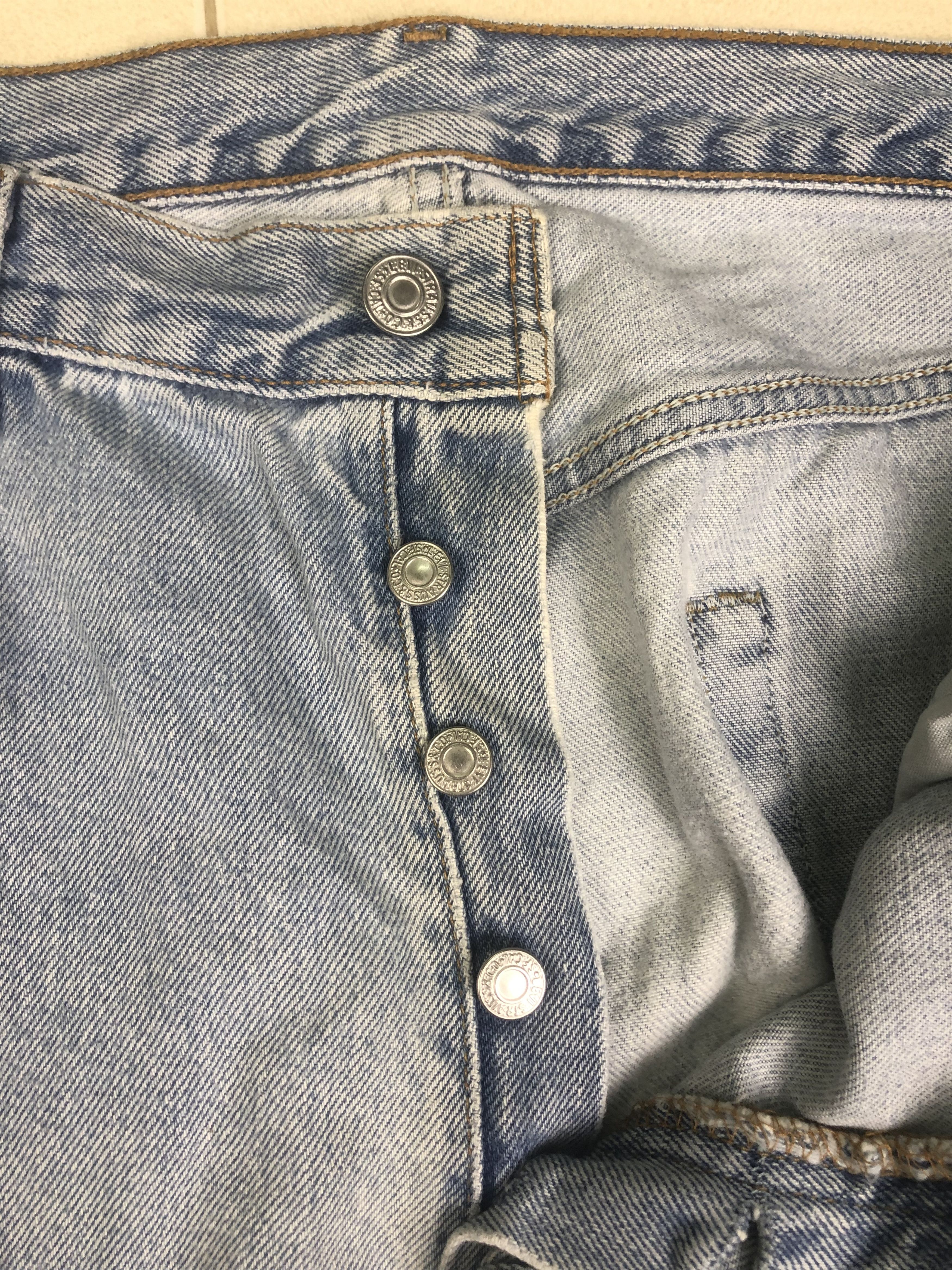 Levi's Wash Blue Vintage Levis 501 Denim Jeans 36X34 Size US 36 / EU 52 - 2 Thumbnail