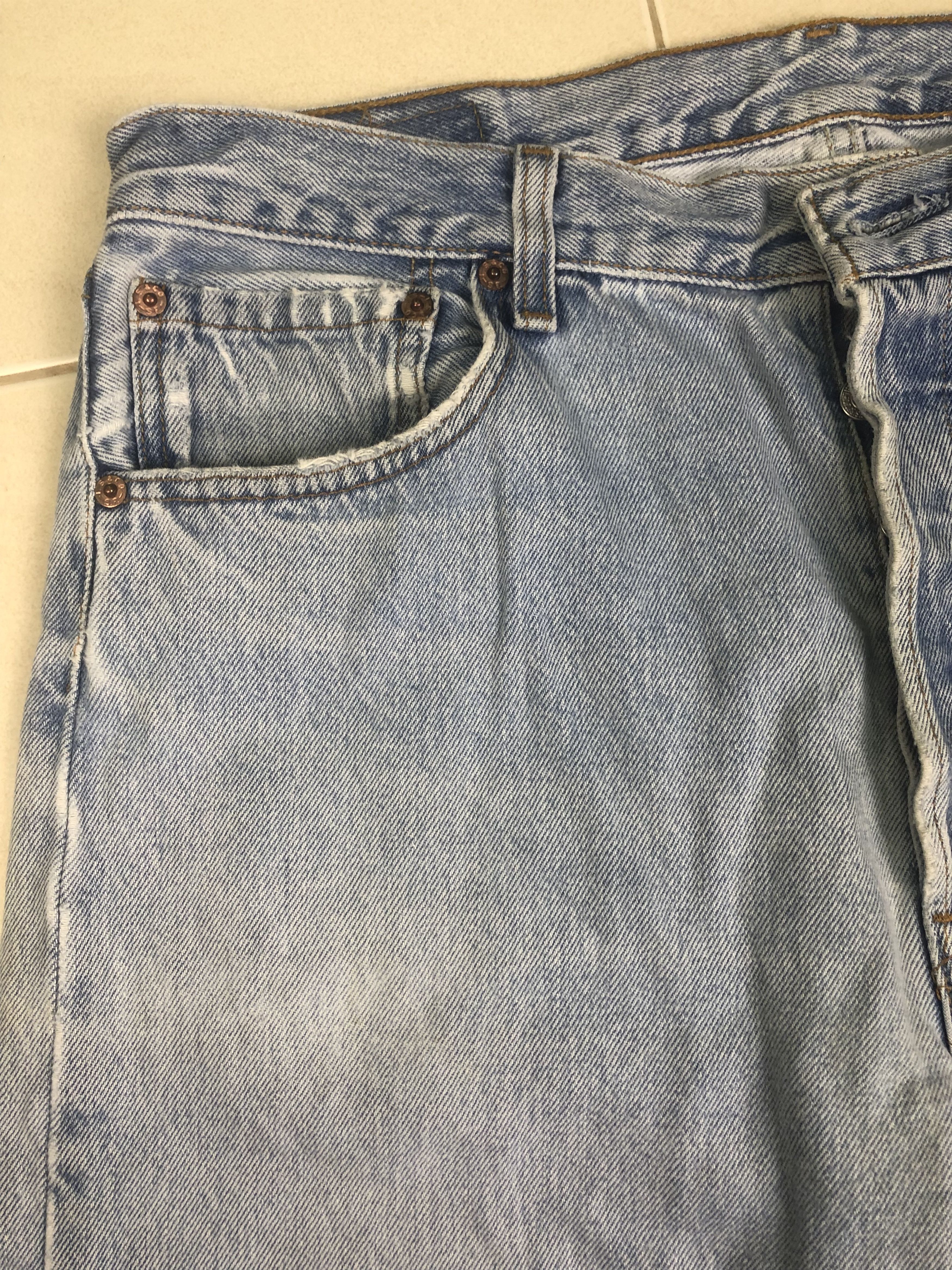 Levi's Wash Blue Vintage Levis 501 Denim Jeans 36X34 Size US 36 / EU 52 - 4 Thumbnail