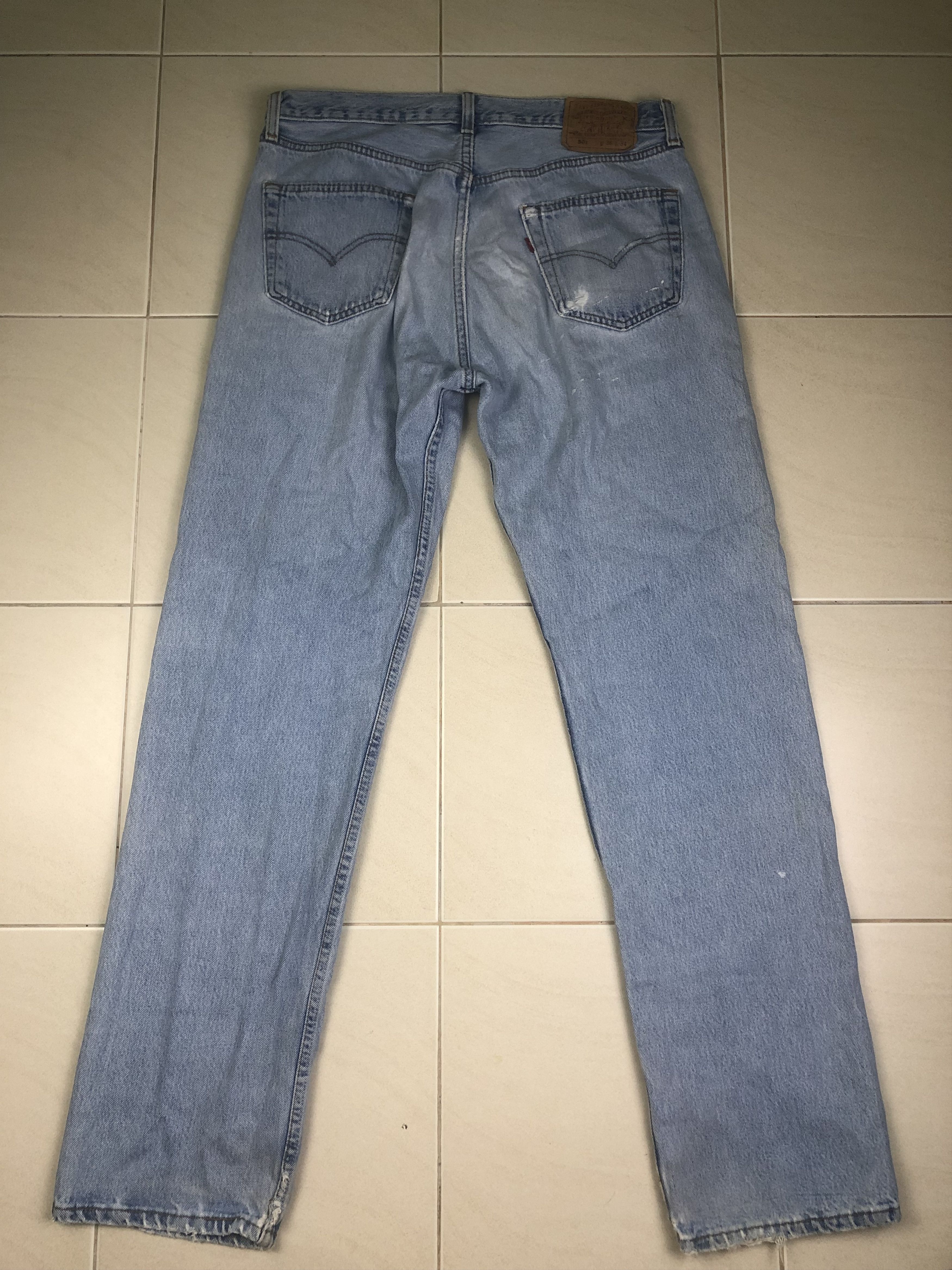 Levi's Wash Blue Vintage Levis 501 Denim Jeans 36X34 Size US 36 / EU 52 - 12 Thumbnail
