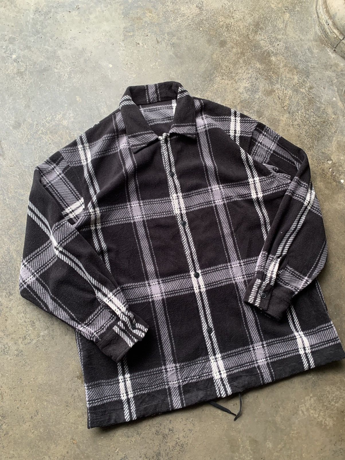 Japanese Brand GU FLEECE FABRICS FLANNEL SHIRTS Size US XL / EU 56 / 4 - 3 Thumbnail