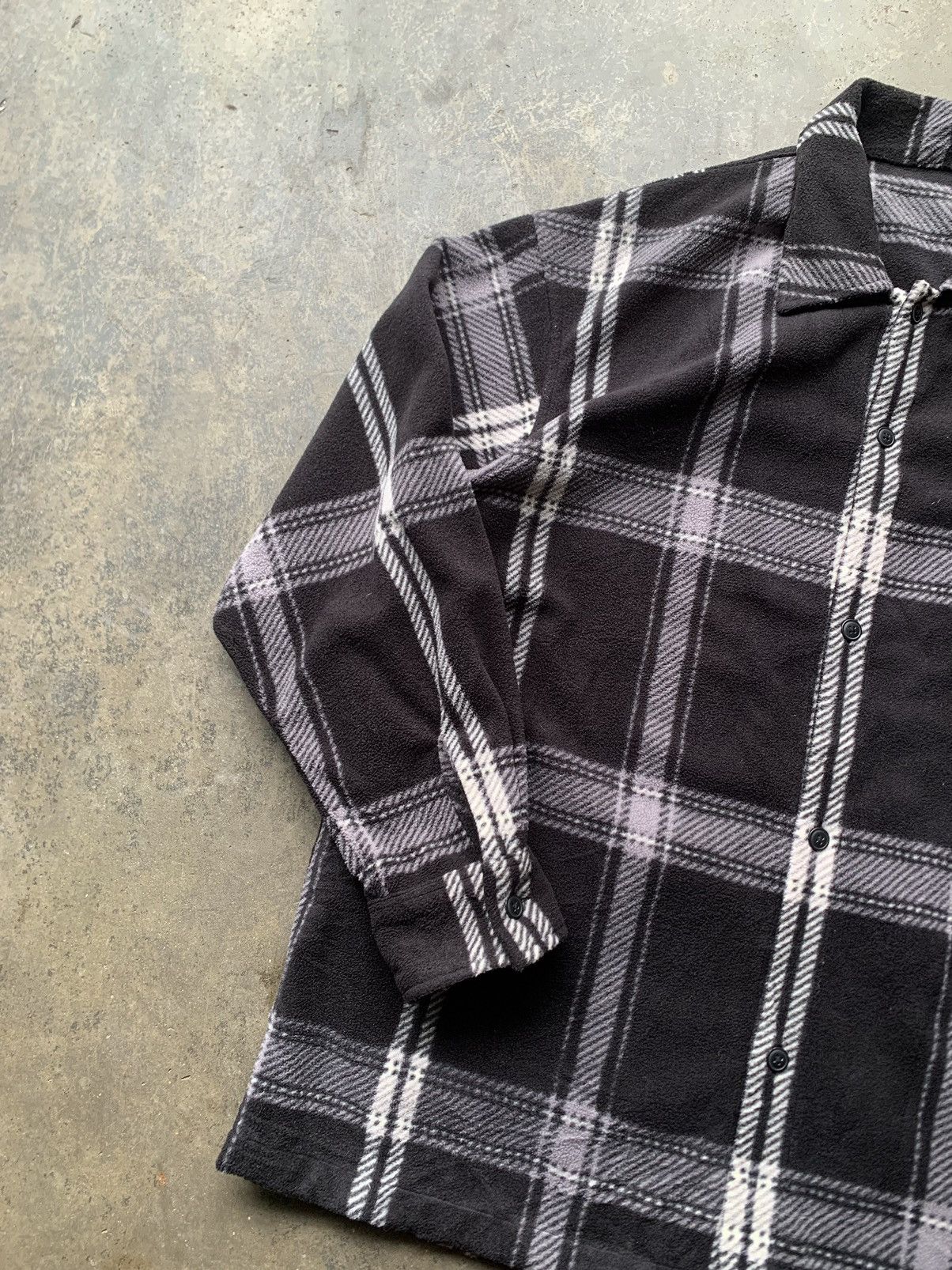 Japanese Brand GU FLEECE FABRICS FLANNEL SHIRTS Size US XL / EU 56 / 4 - 6 Thumbnail