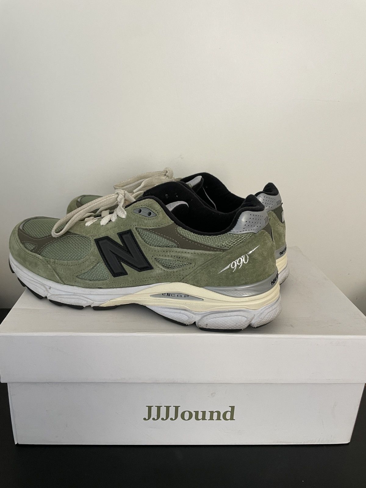 JJJJound × New Balance New Balance 990v3 JJJJound Olive Size US 10 / EU 43 - 2 Thumbnail