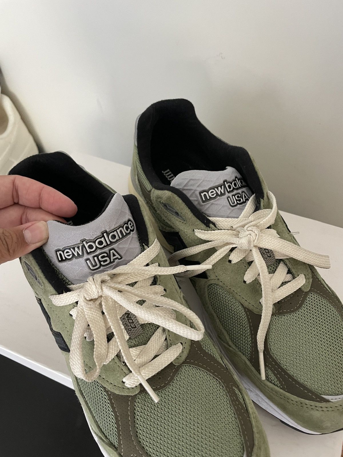 JJJJound × New Balance New Balance 990v3 JJJJound Olive Size US 10 / EU 43 - 4 Thumbnail