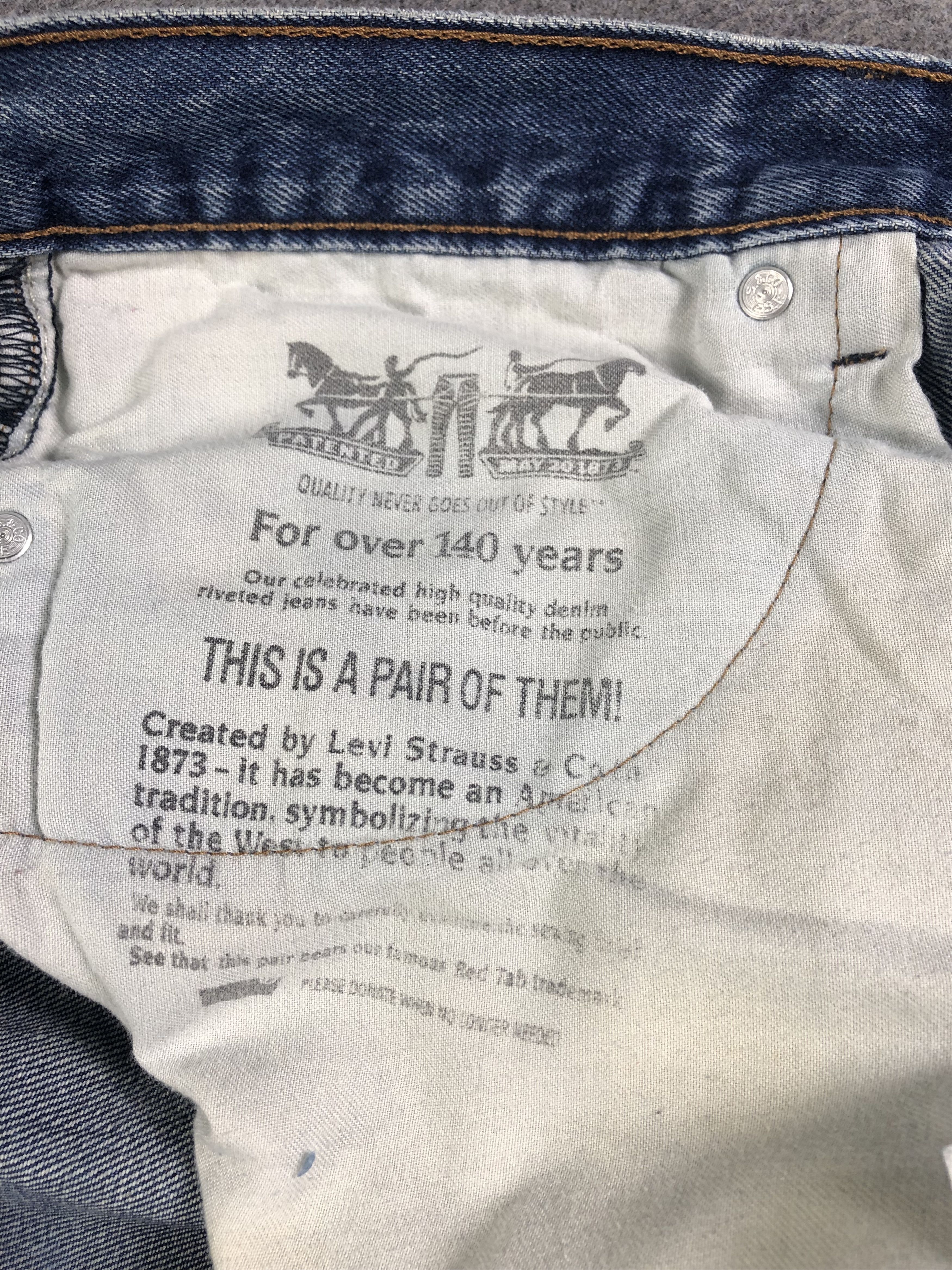 Levi's Faded Blue Levis 505 Denim Jeans 41x28 Size US 41 - 7 Thumbnail
