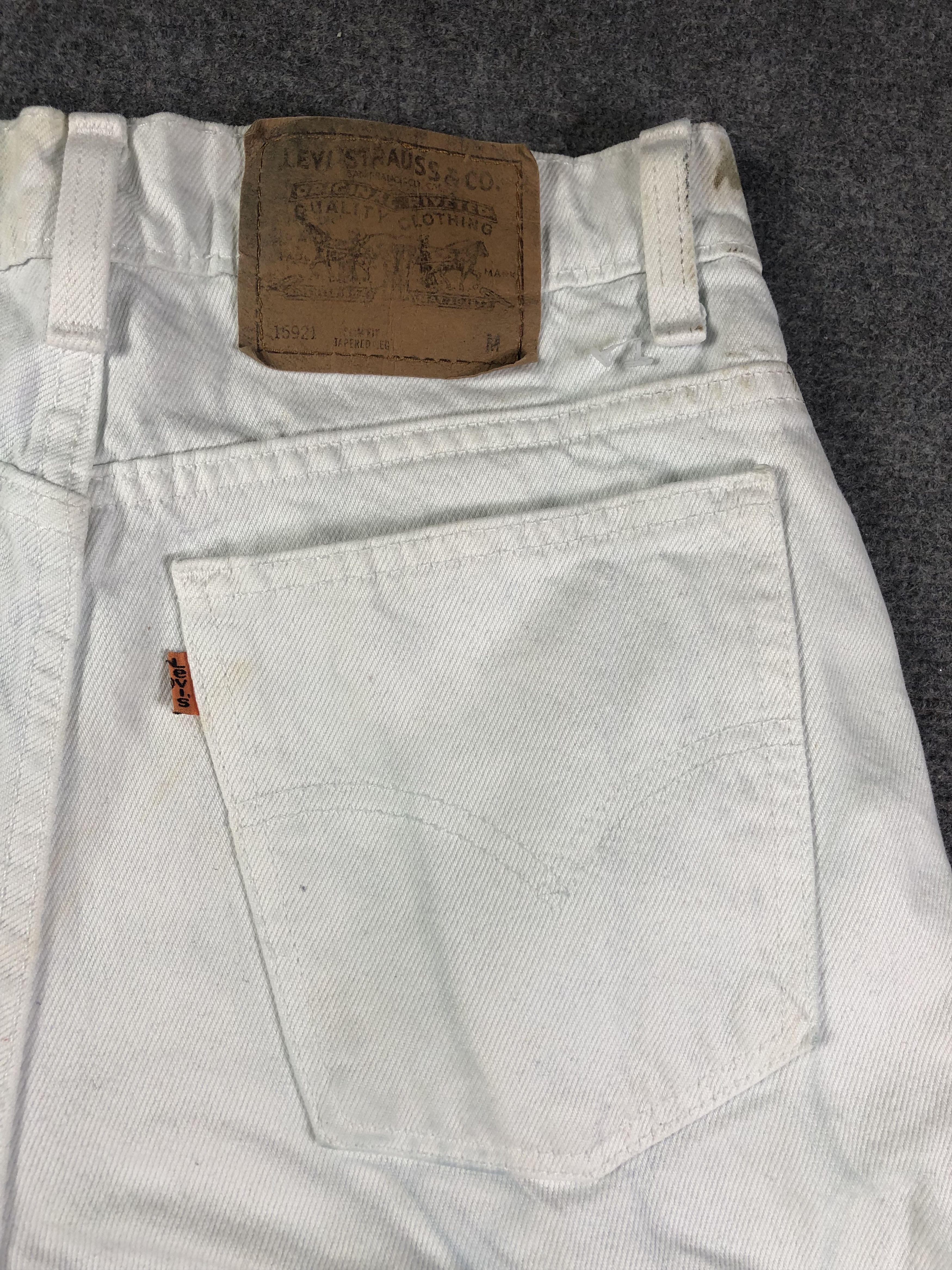 Levi's Dirty White Vintage Levis Orange Tag 29x30.5 Size US 29 - 12 Thumbnail