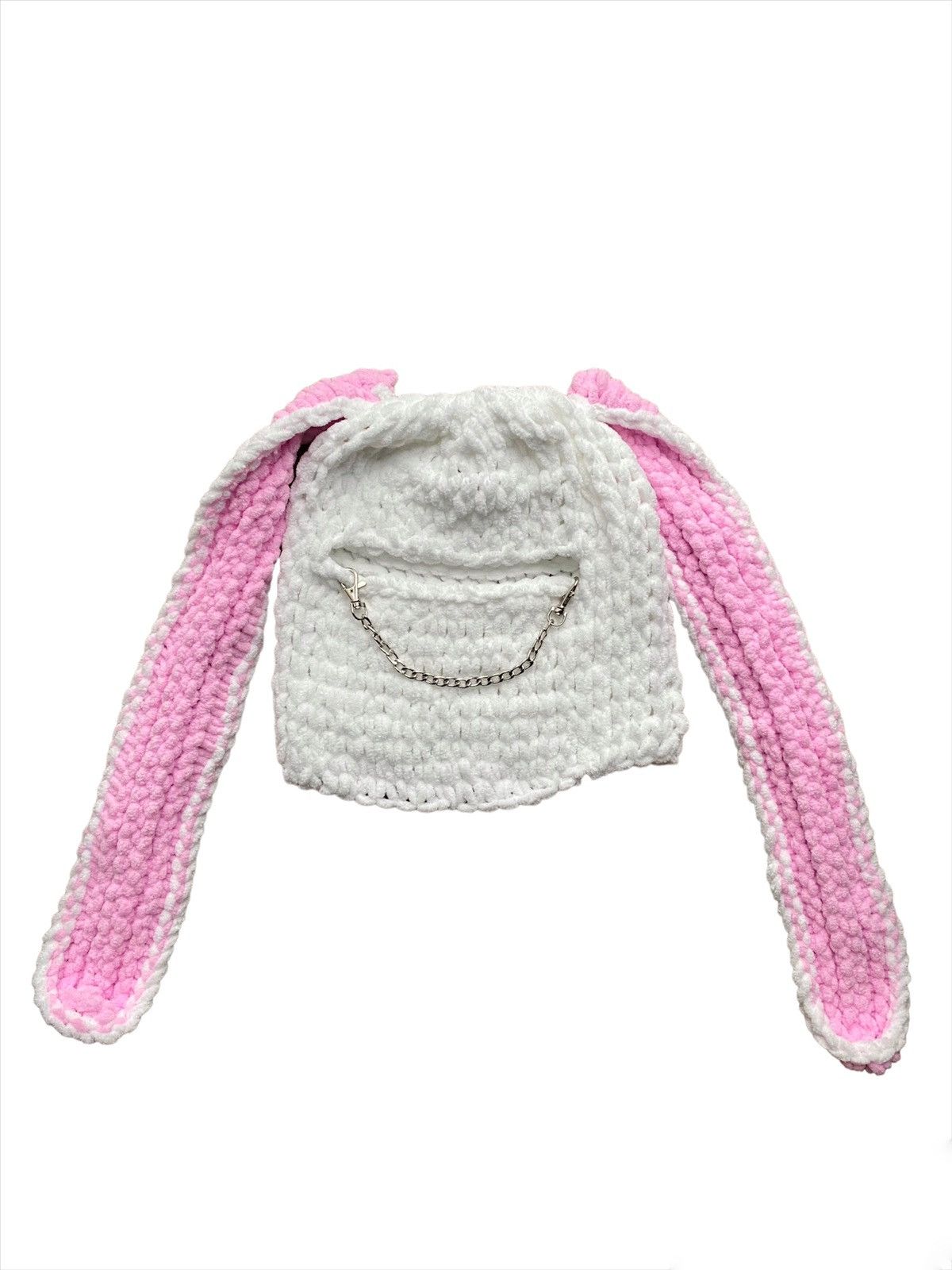 Handmade × Japanese Brand Handmade Knitted Balaclava Ski Mask Bunny Rabbit Style Size ONE SIZE - 3 Thumbnail