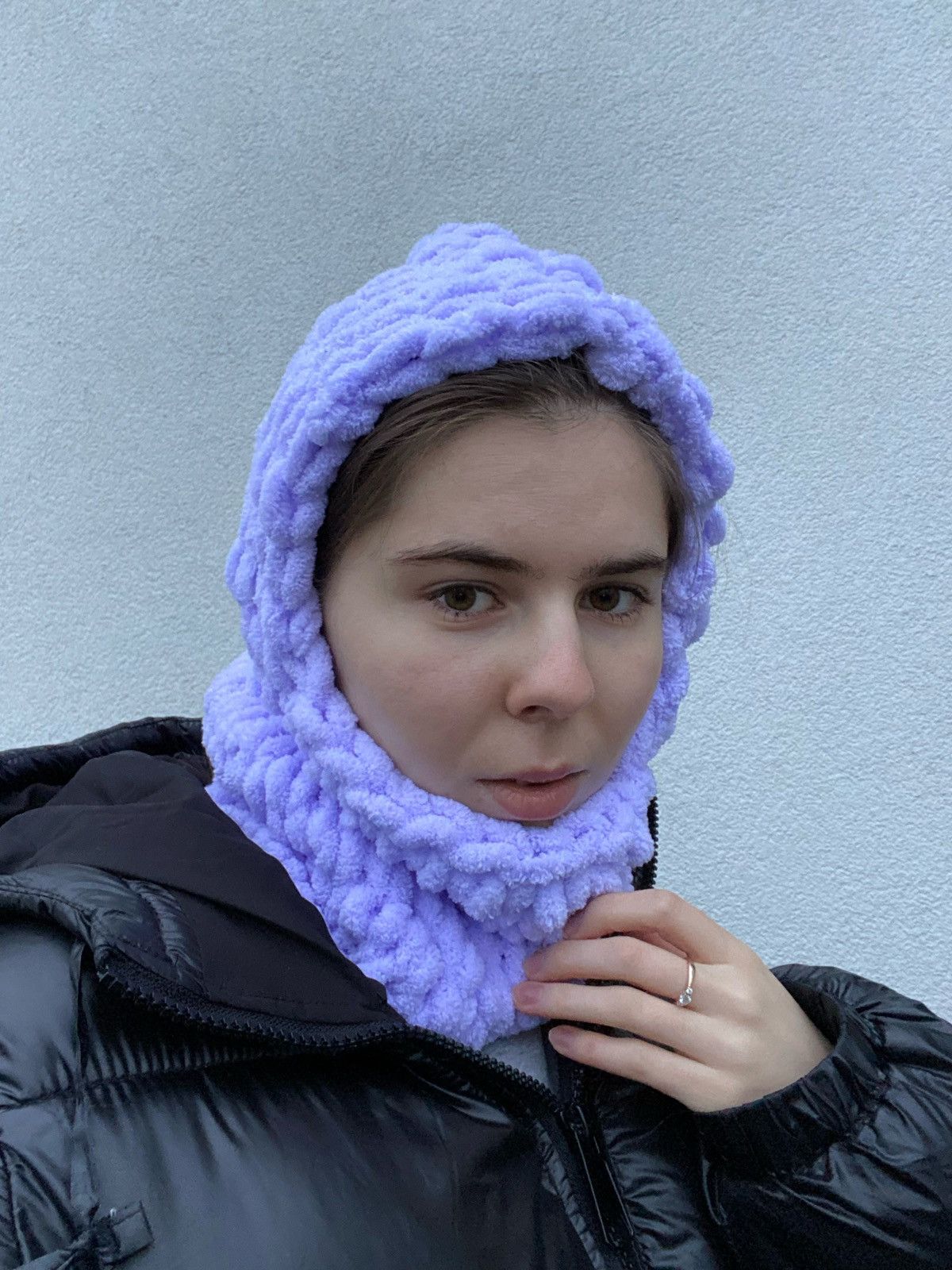 Handmade × Japanese Brand Handmade Knitted Balaclava Ski Mask Bunny Style Tiktok Size ONE SIZE - 1 Thumbnail