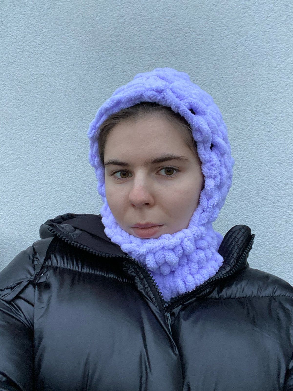 Handmade × Japanese Brand Handmade Knitted Balaclava Ski Mask Bunny Style Tiktok Size ONE SIZE - 2 Thumbnail
