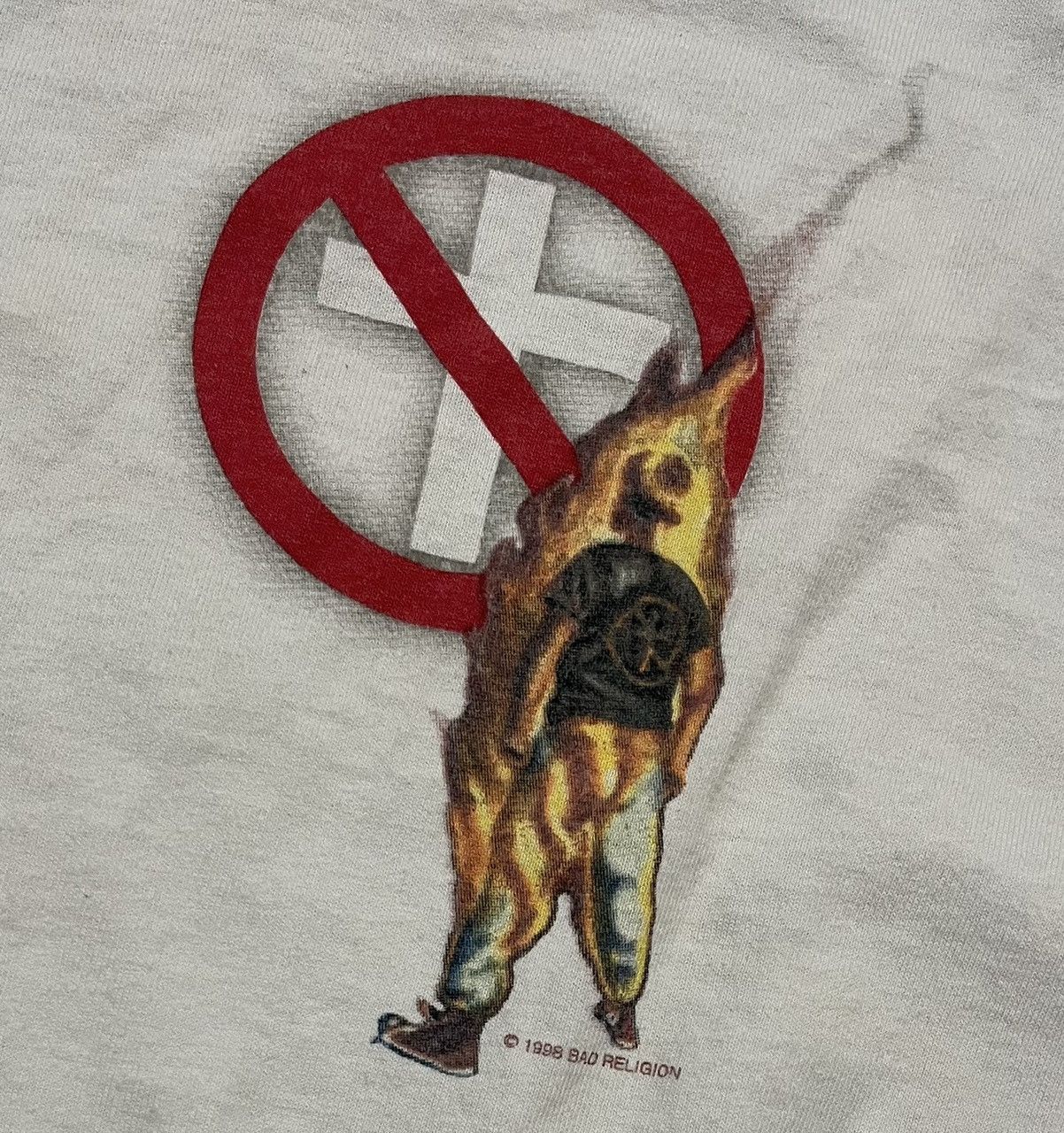 Band Tees × Vintage Back2SchoolSale! Vintage 1996 Bad Religion Ringer Tee Size US L / EU 52-54 / 3 - 3 Thumbnail