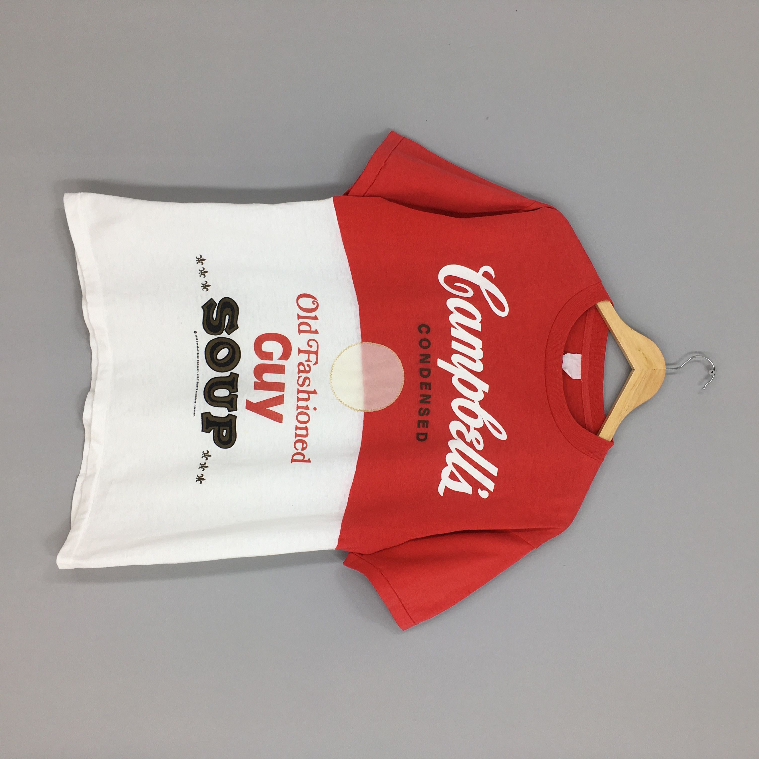 image of Vintage Andy Warhol Campbell Soup Pop Art Tshirt Medium in Red, Men's