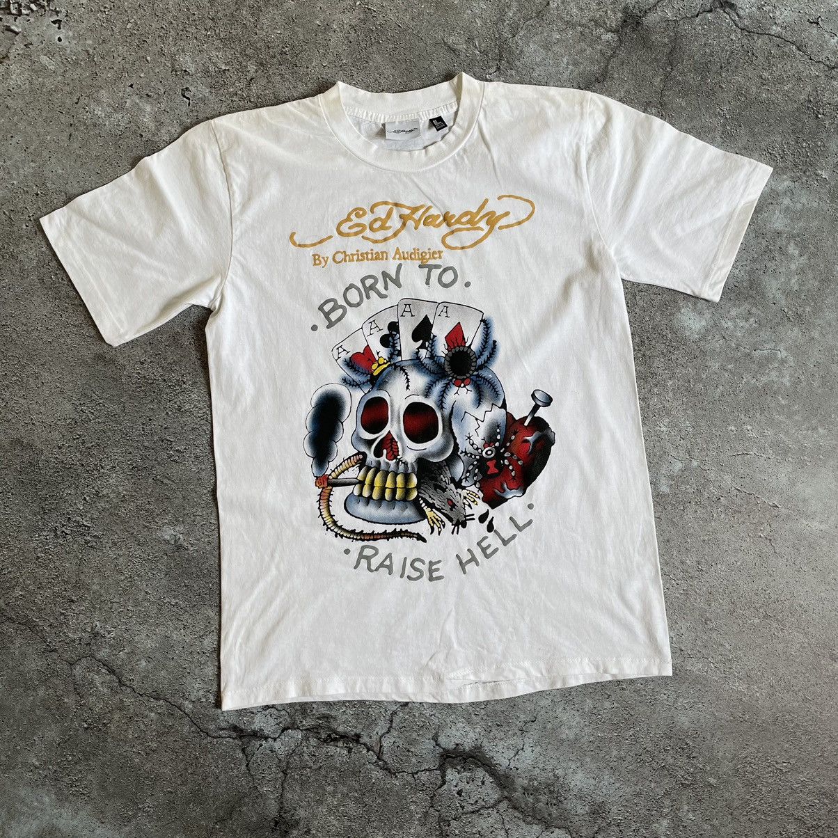 Ed Hardy Vintage Ed Hardy by Christian Audigier T-shirts Logo 90s Y2K Size US S / EU 44-46 / 1 - 4 Thumbnail