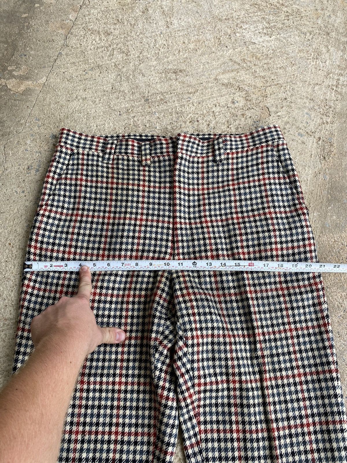 Japanese Brand × Vintage Vintage Crazy 70’s Houndstooth Wool Pleated Pants Size US 36 / EU 52 - 12 Thumbnail