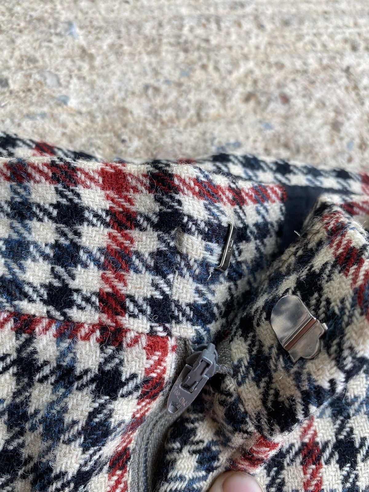Japanese Brand × Vintage Vintage Crazy 70’s Houndstooth Wool Pleated Pants Size US 36 / EU 52 - 5 Thumbnail