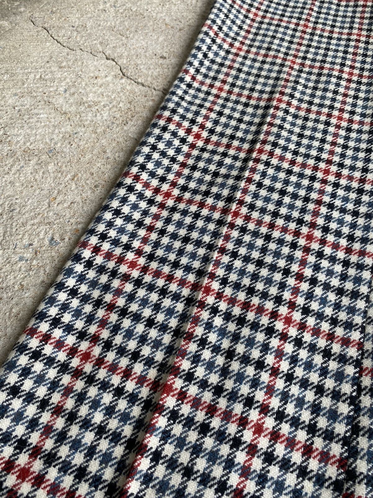 Japanese Brand × Vintage Vintage Crazy 70’s Houndstooth Wool Pleated Pants Size US 36 / EU 52 - 10 Thumbnail