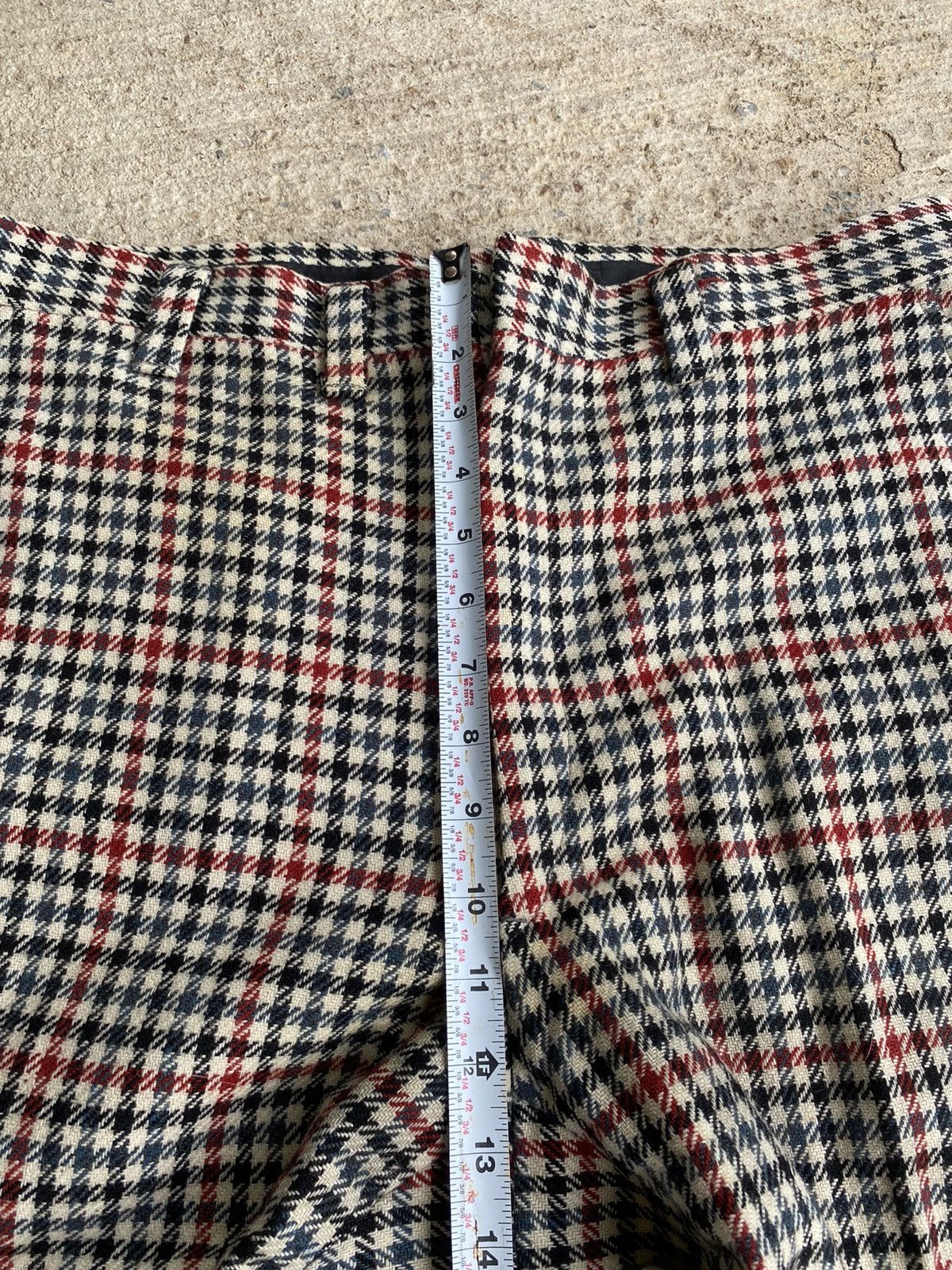Japanese Brand × Vintage Vintage Crazy 70’s Houndstooth Wool Pleated Pants Size US 36 / EU 52 - 13 Thumbnail