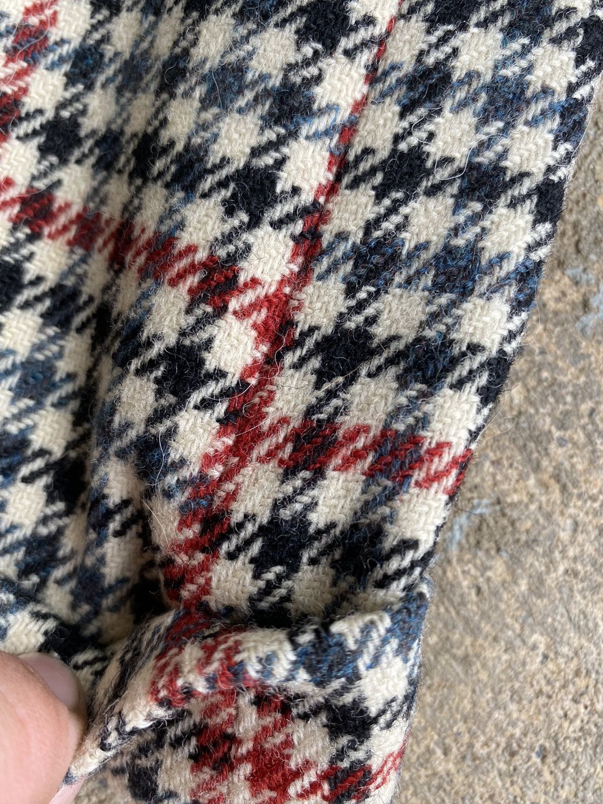 Japanese Brand × Vintage Vintage Crazy 70’s Houndstooth Wool Pleated Pants Size US 36 / EU 52 - 4 Thumbnail