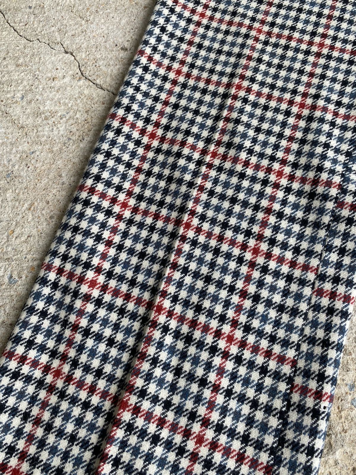 Japanese Brand × Vintage Vintage Crazy 70’s Houndstooth Wool Pleated Pants Size US 36 / EU 52 - 2 Thumbnail