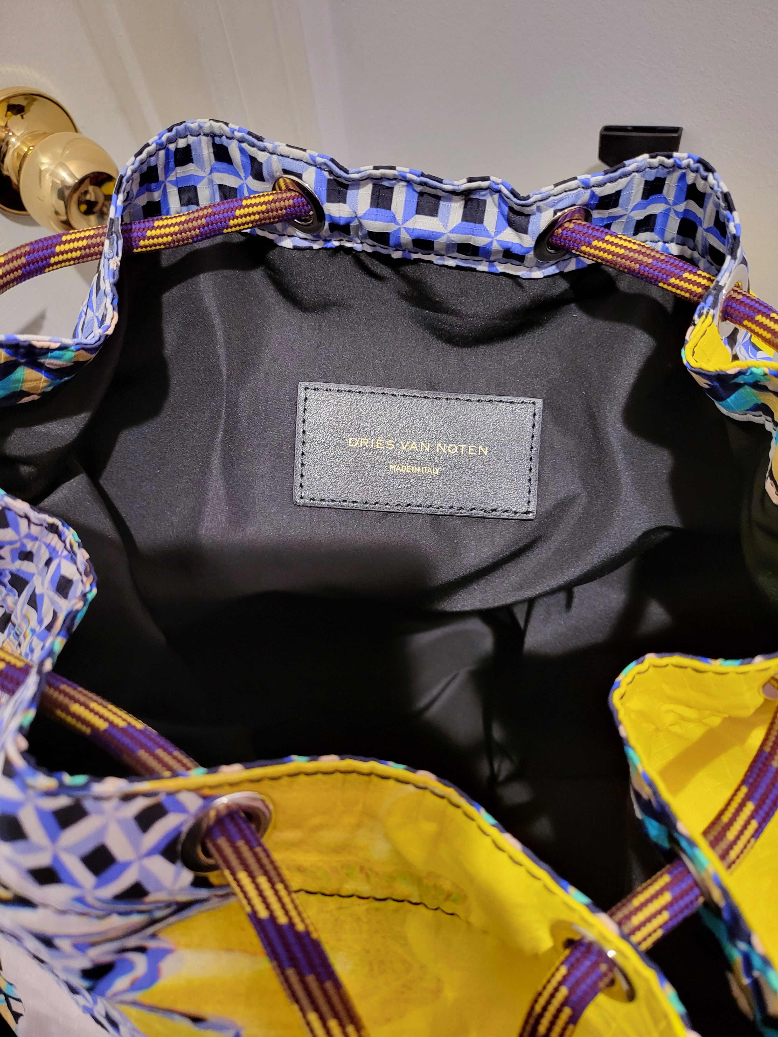 Dries Van Noten Multi Color Nylon Print Back Pack - UNISEX Size ONE SIZE - 8 Thumbnail