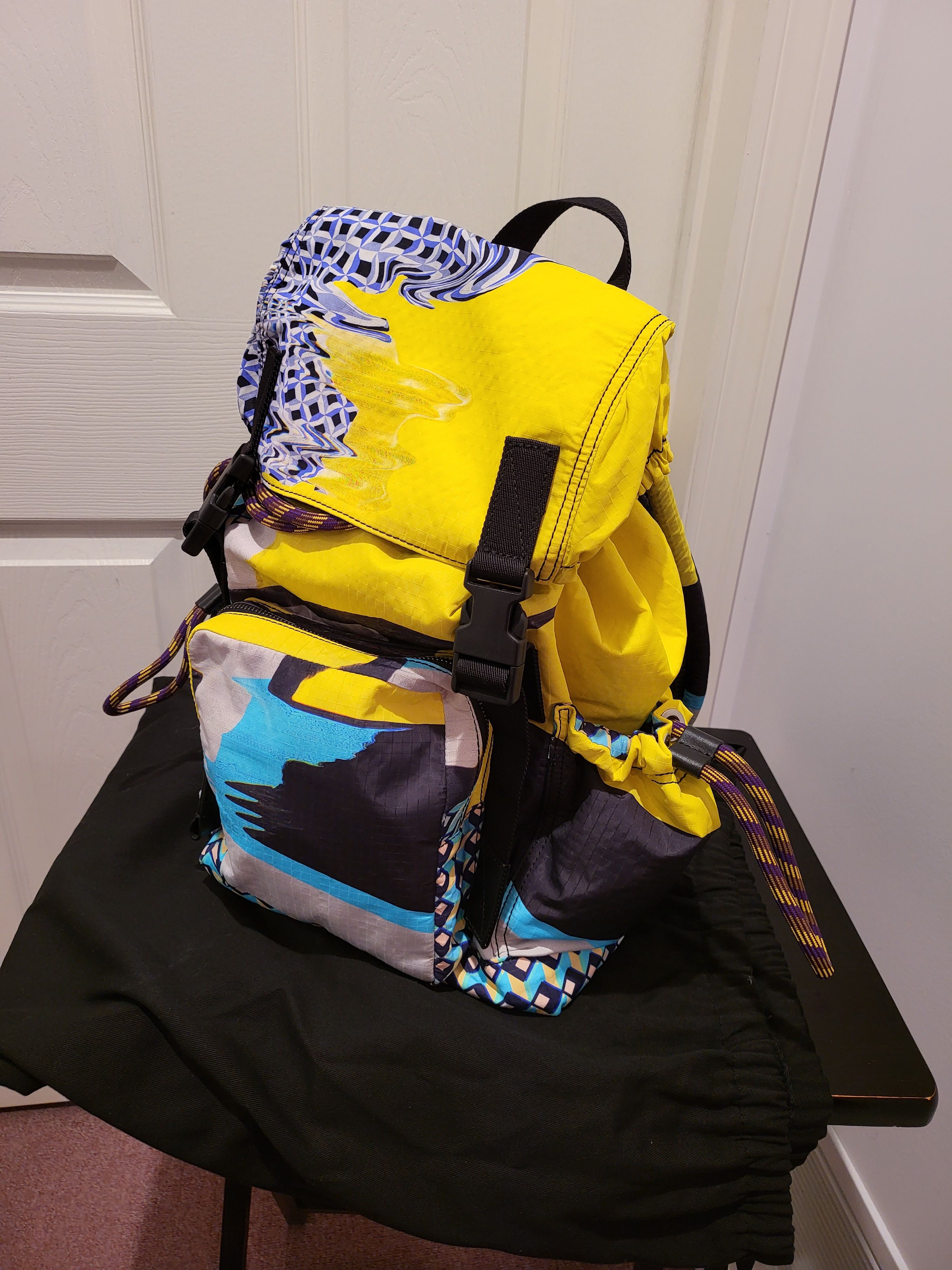 Dries Van Noten Multi Color Nylon Print Back Pack - UNISEX Size ONE SIZE - 2 Thumbnail