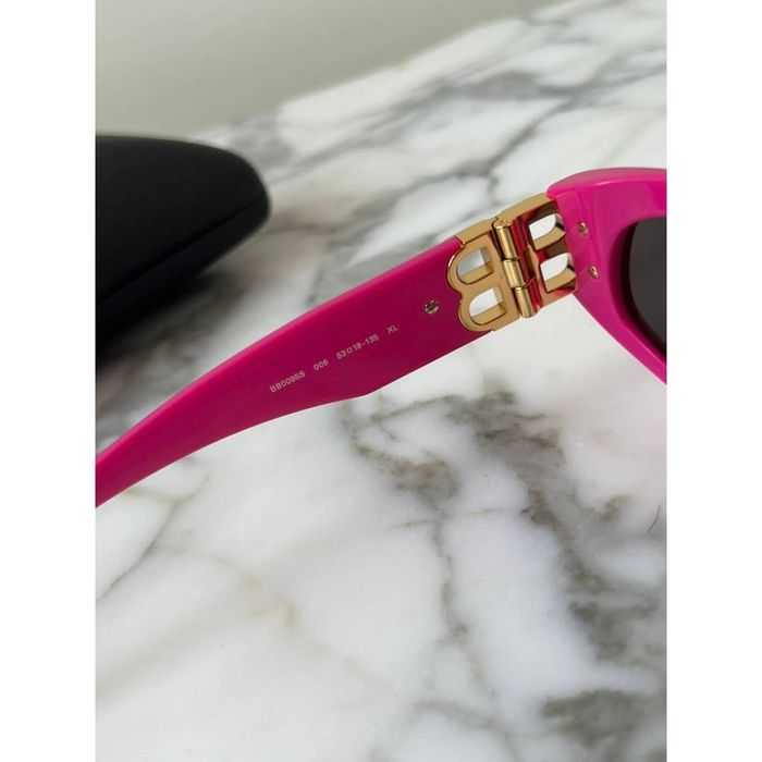 Balenciaga NEW Balenciaga BB0095S Pink Dynasty Logo Sunglasses | Grailed