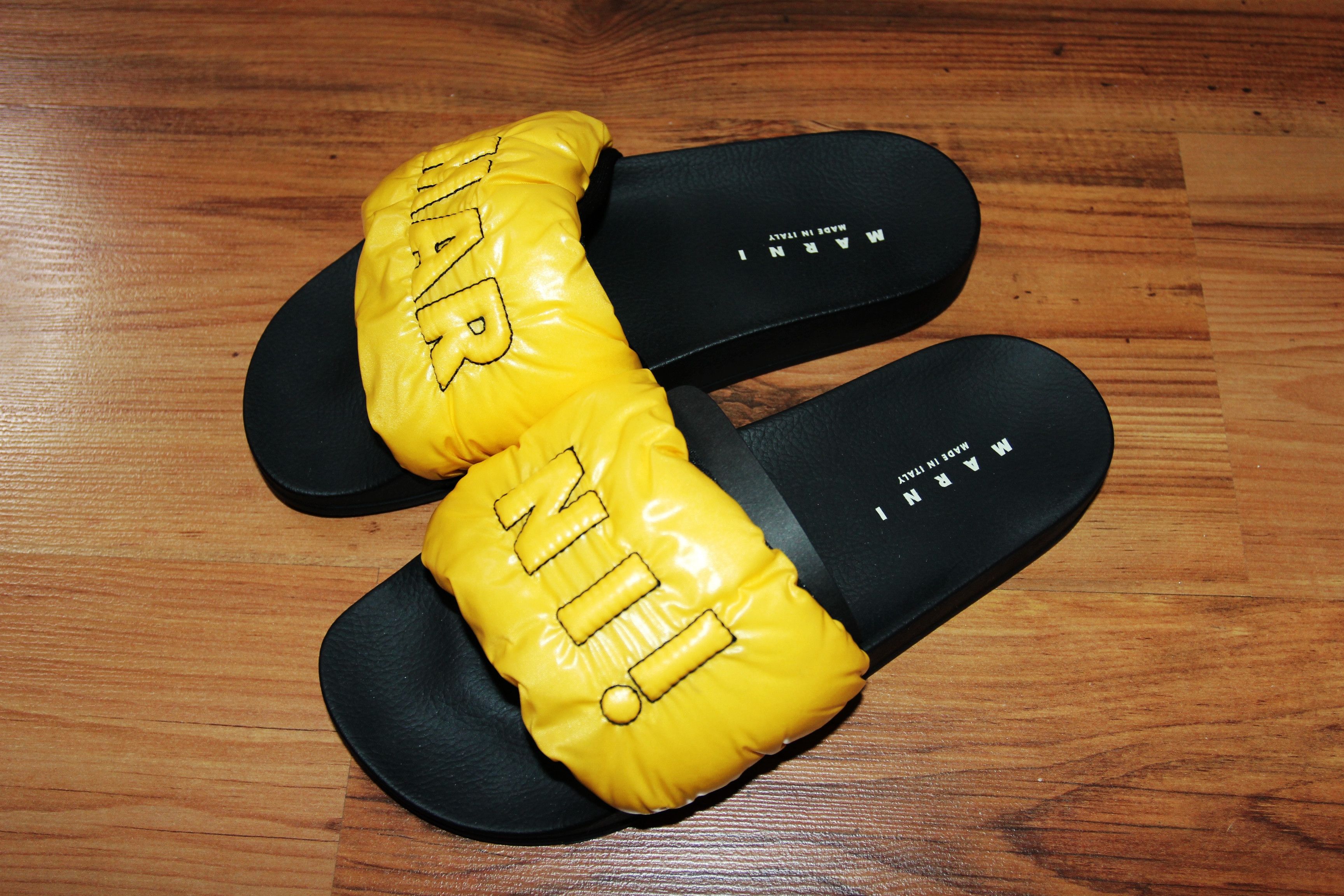 Marni BNWT AW21 MARNI LOGO PUFFY POOL SLIDE SANDAL 40 Size US 7 / EU 40 - 2 Thumbnail