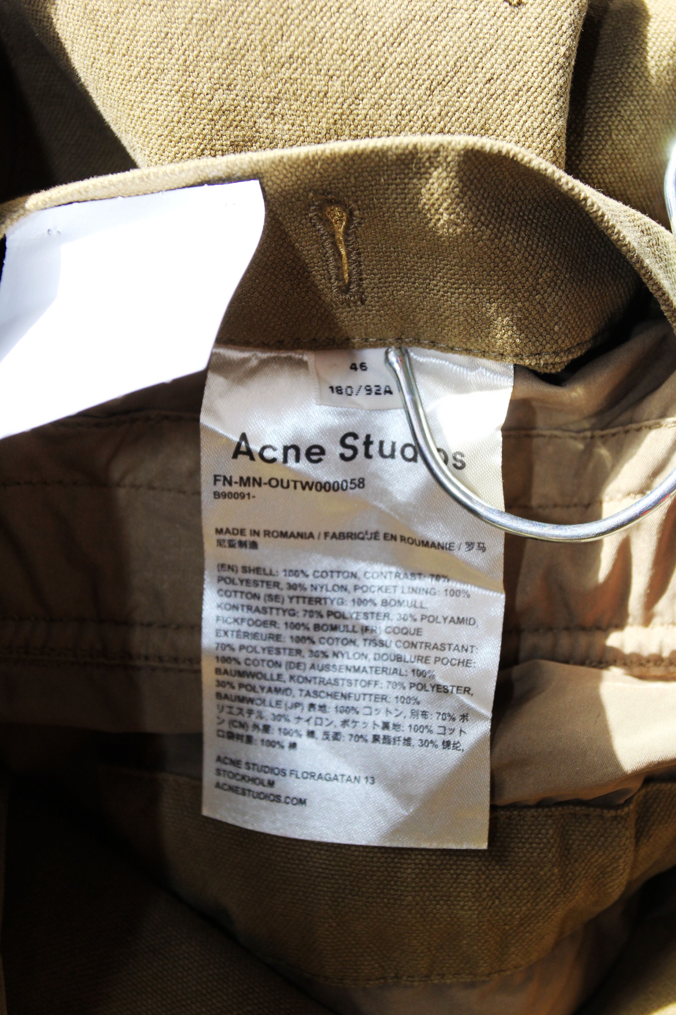 Acne Studios BNWT SS19 ACNE STUDIOS RELAXED PARKA OLIVE GREEN 46 Size US S / EU 44-46 / 1 - 14 Thumbnail