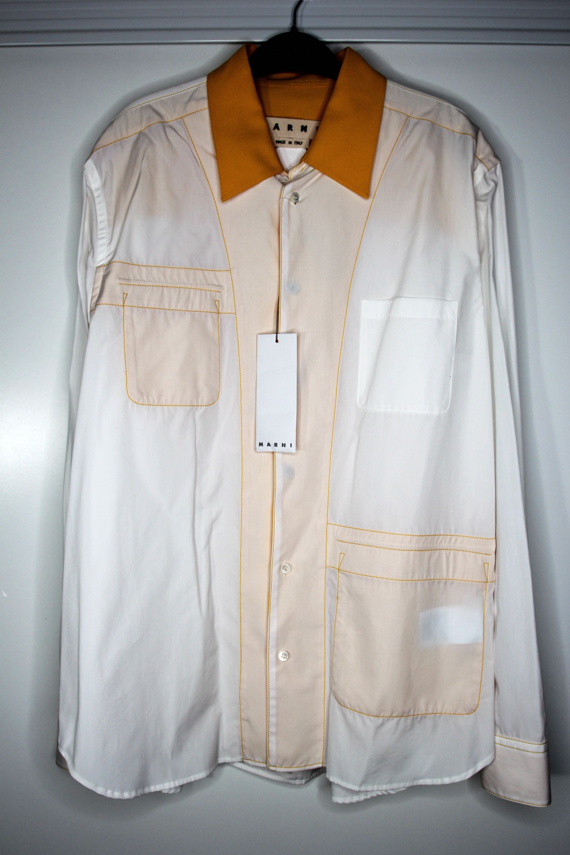 Marni BNWT AW18 MARNI TWO-TONE REVERSIBLE SHIRT 50 Size US M / EU 48-50 / 2 - 2 Thumbnail
