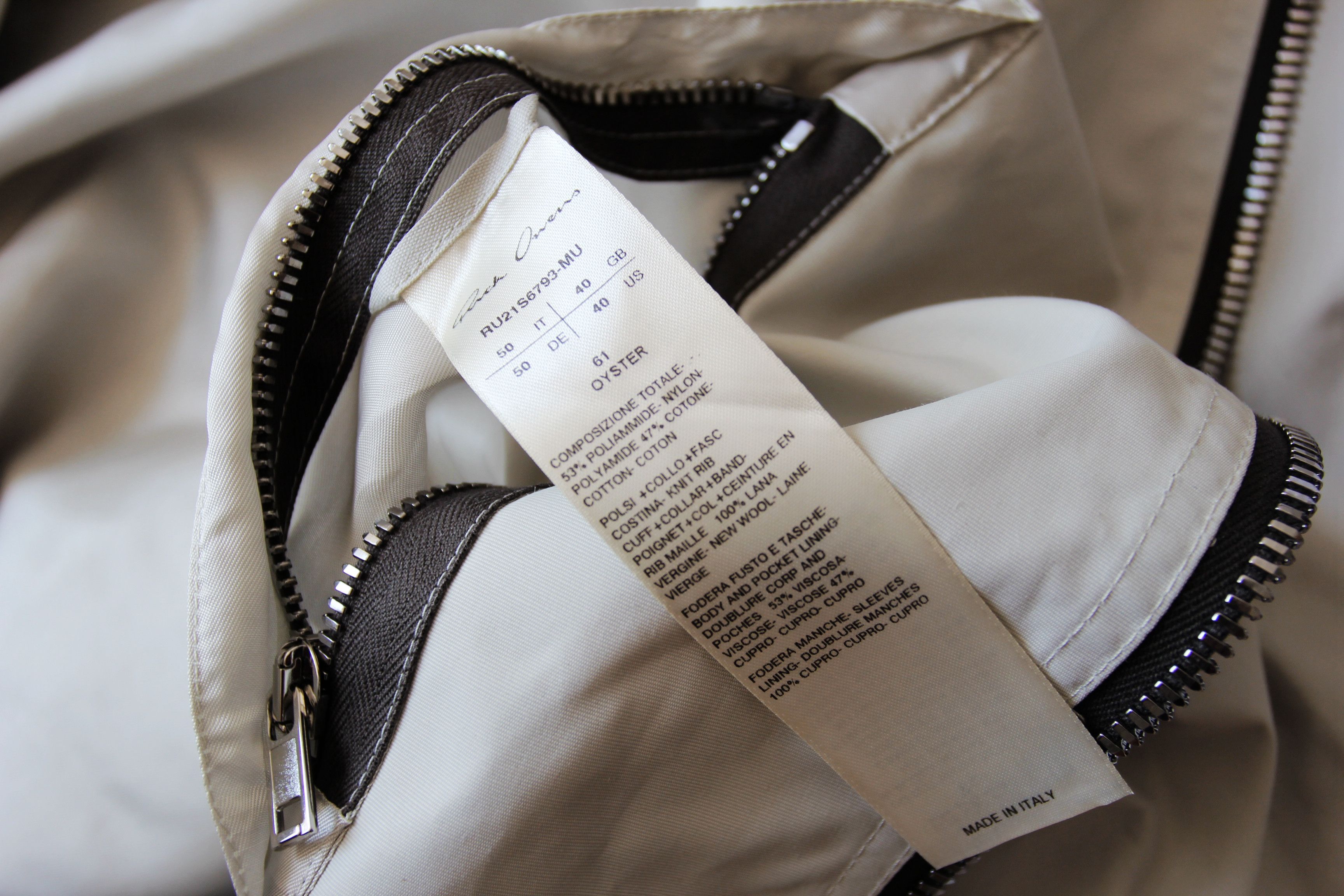 Rick Owens BNWT SS21 RICK OWENS "PHLEGETHON" RAGLAN FLIGHT JACKET 50 Size US M / EU 48-50 / 2 - 13 Thumbnail