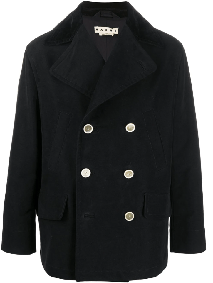 Marni BNWT AW20 MARNI DOUBLE BREASTED SUEDE COTTON COAT 48 Size US M / EU 48-50 / 2 - 12 Thumbnail