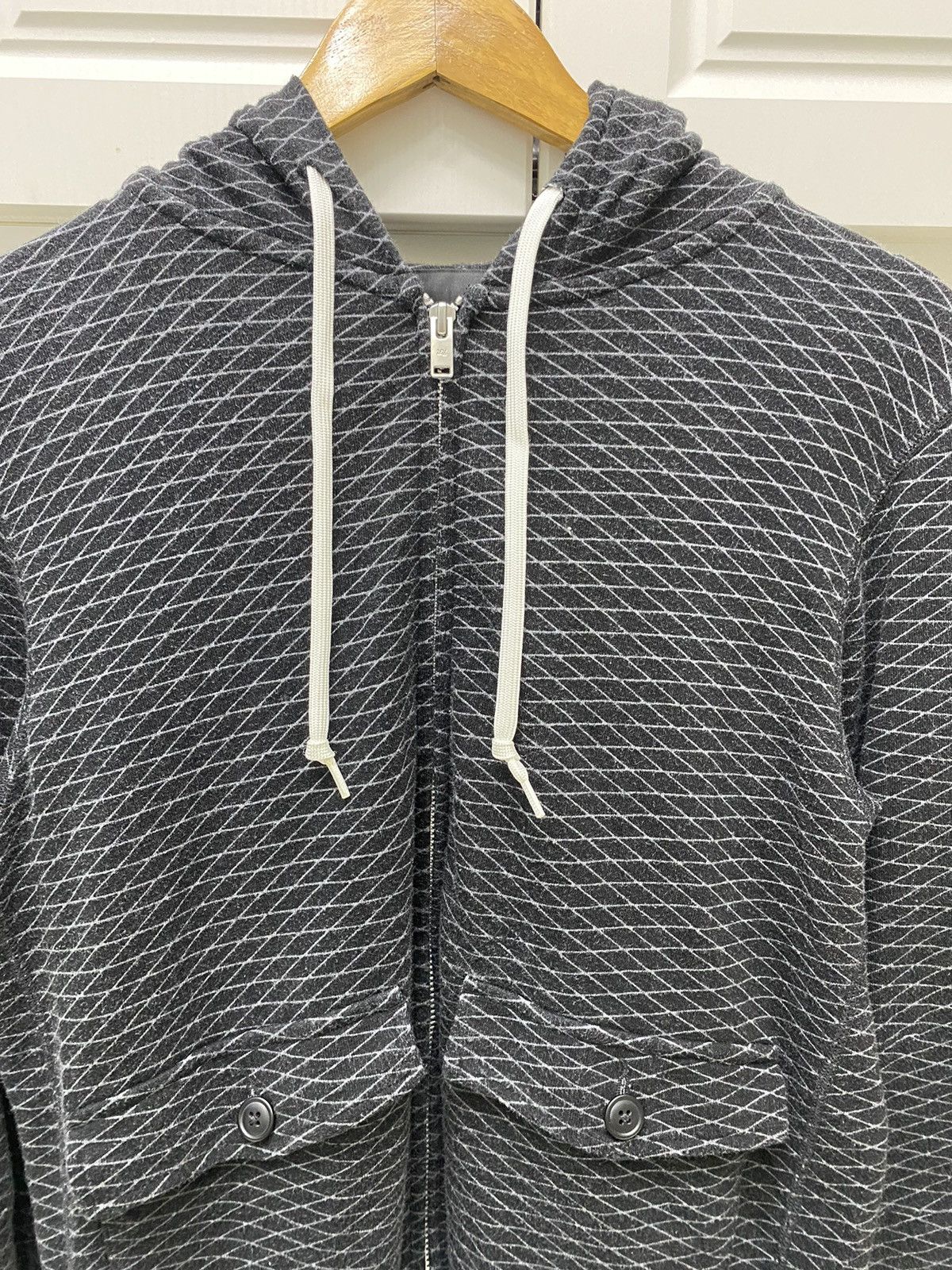 Undercover UU Black Net bush pocket zip hoodie Size US M / EU 48-50 / 2 - 3 Thumbnail