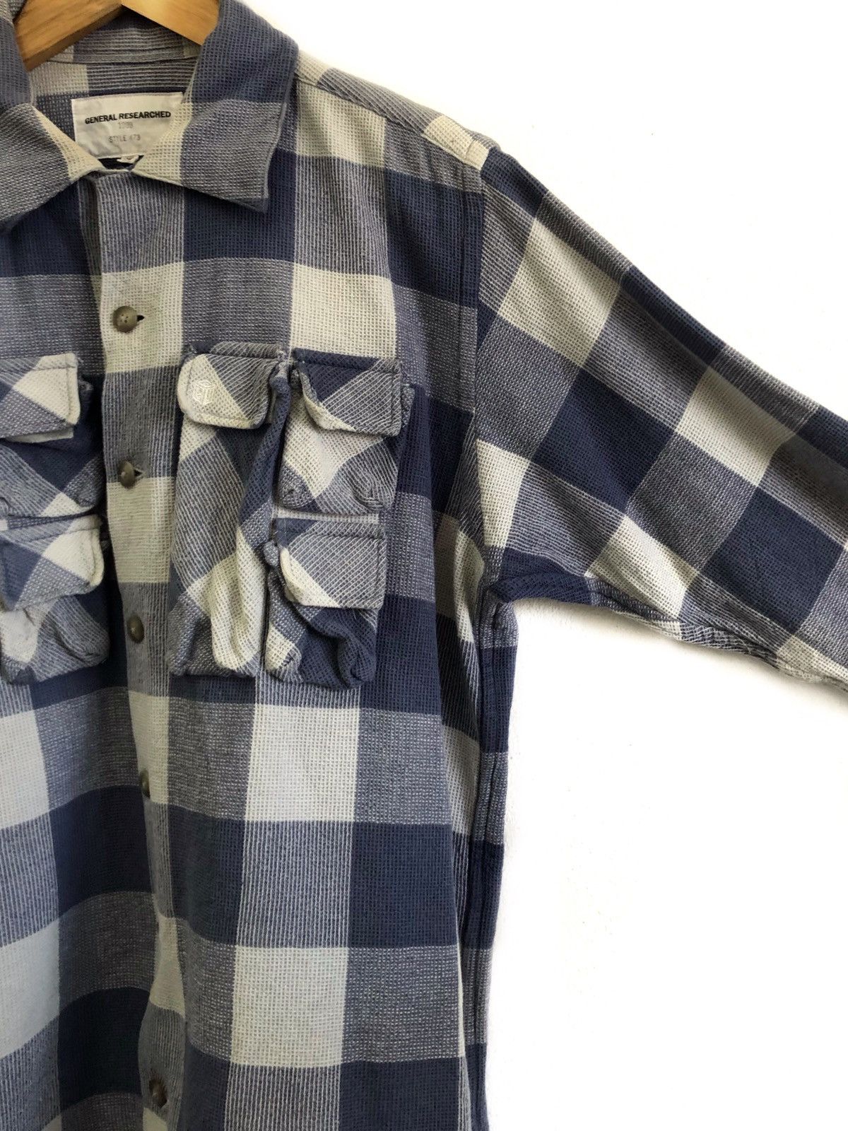 General Research General Researched 1999 Multi Pocket Ls Flannel Shirt Size US M / EU 48-50 / 2 - 5 Thumbnail