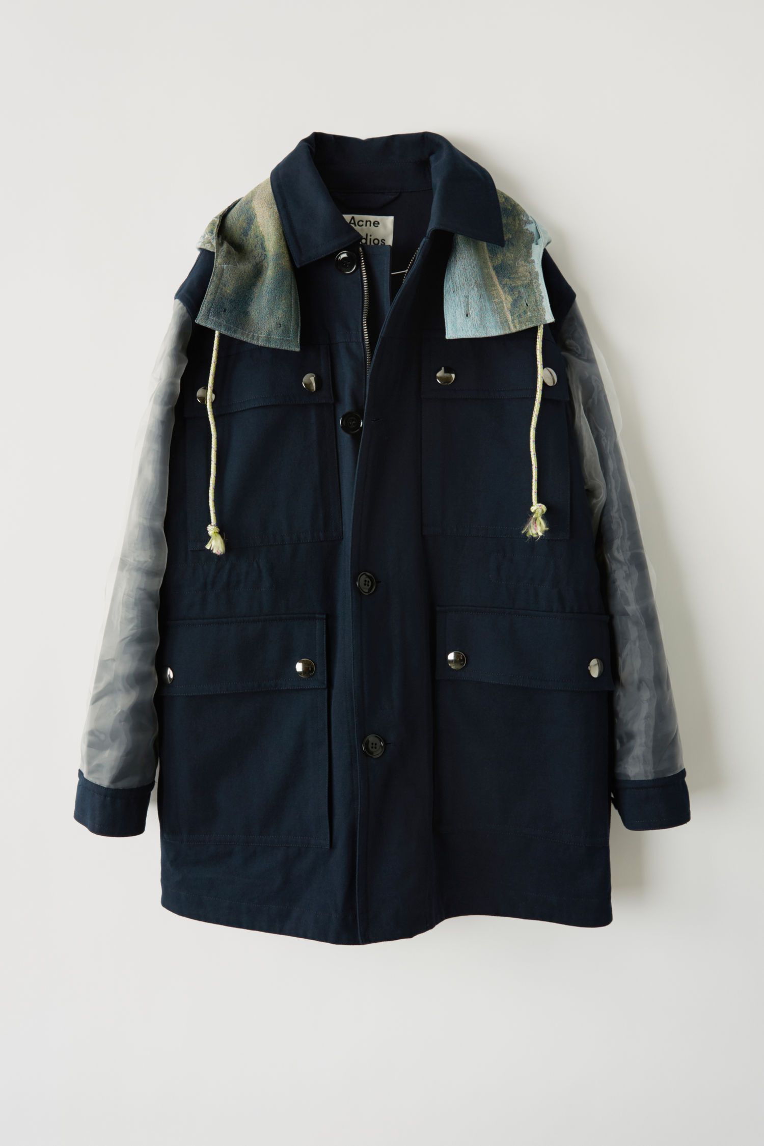 BNWT SS19 ACNE STUDIOS TWO-TONE PARKA NAVY 48
