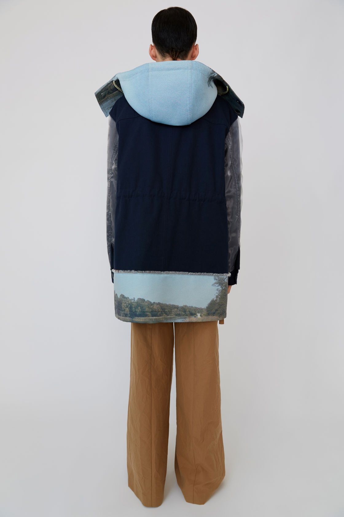 BNWT SS19 ACNE STUDIOS TWO-TONE PARKA NAVY 48