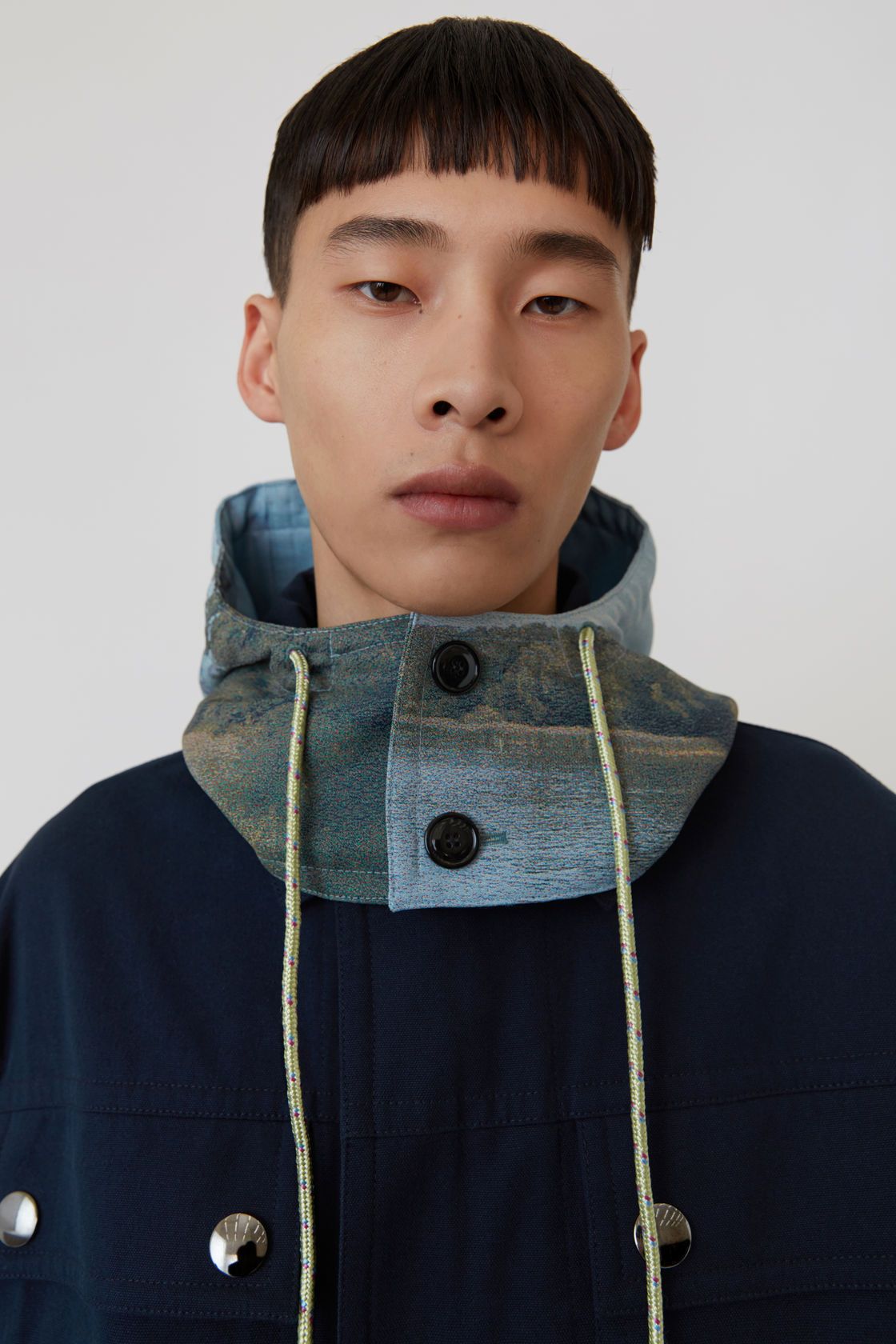 BNWT SS19 ACNE STUDIOS TWO-TONE PARKA NAVY 48