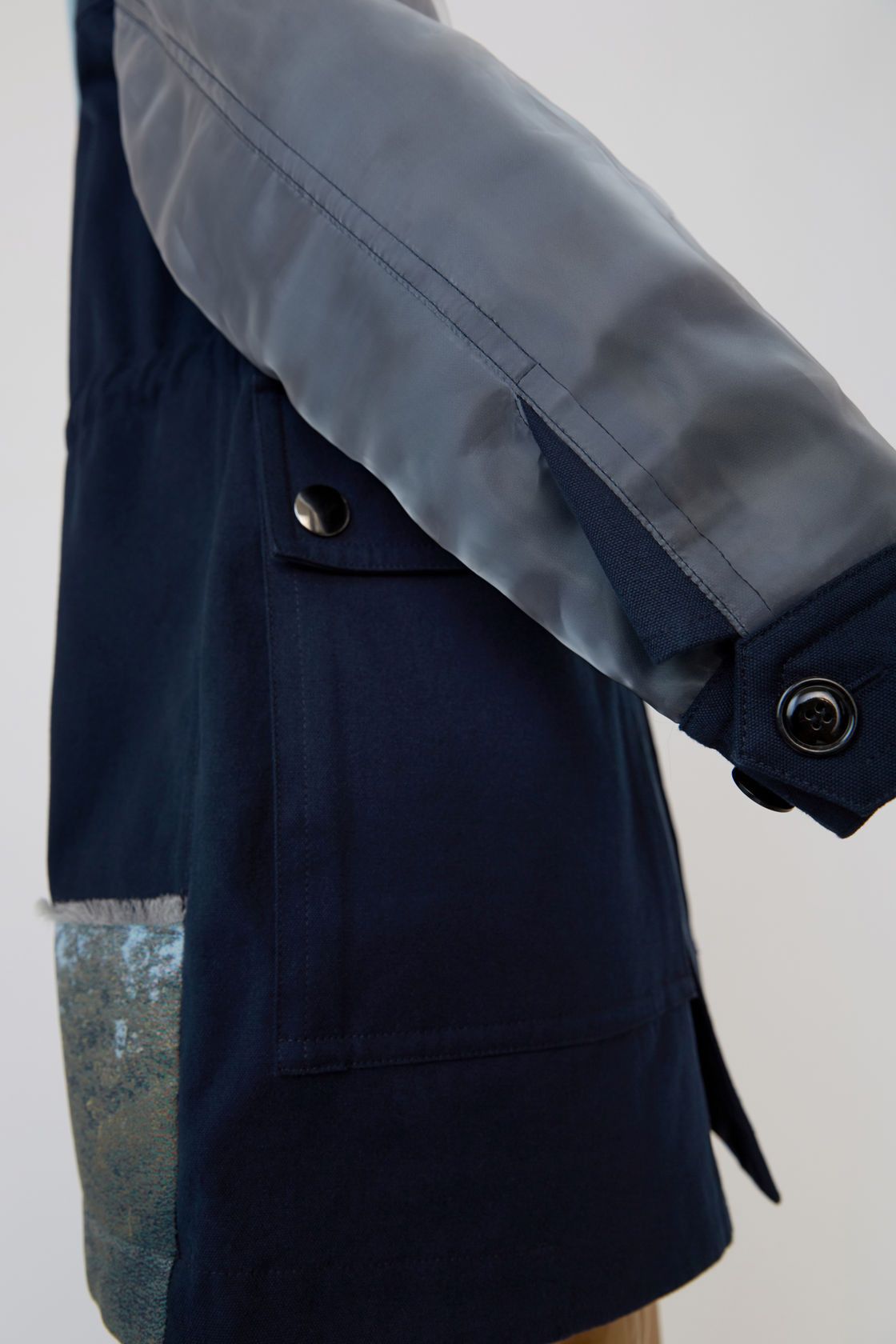 BNWT SS19 ACNE STUDIOS TWO-TONE PARKA NAVY 48