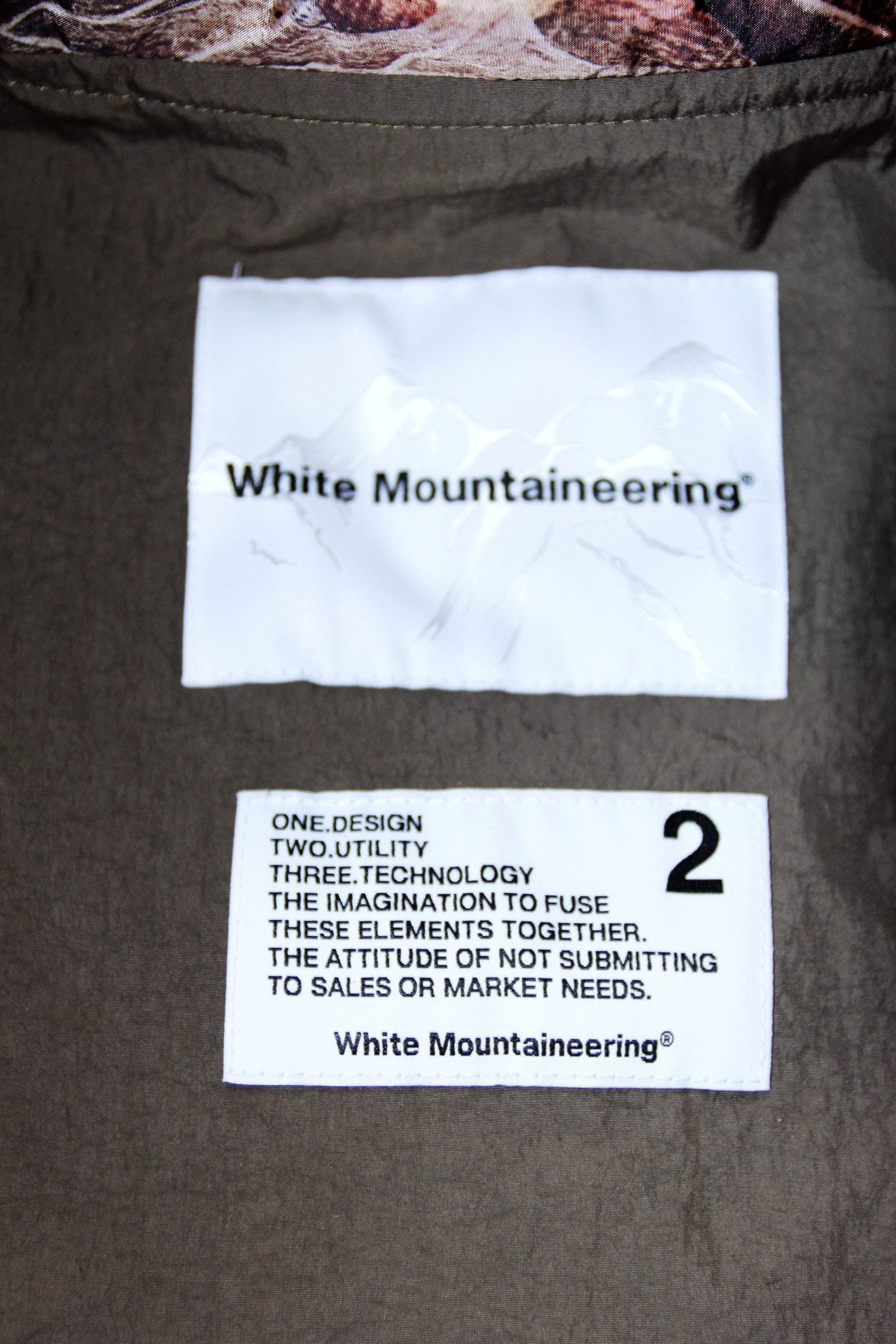 White Mountaineering BNWT AW20 WHITE MOUNTAINEERING LEAVES DOUBLE LAYER COAT 2 Size US M / EU 48-50 / 2 - 14 Thumbnail