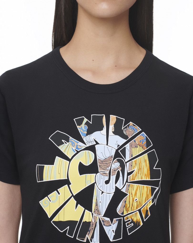 image of Ss21 Lanvin Printed Fitted Tshirt S in Black, Men's (Size Small)