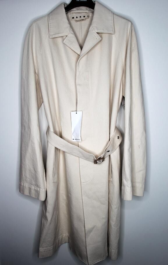 Marni BNWT SS21 MARNI OFF WHITE DENIM TRENCH COAT 48 Size US M / EU 48-50 / 2 - 2 Thumbnail