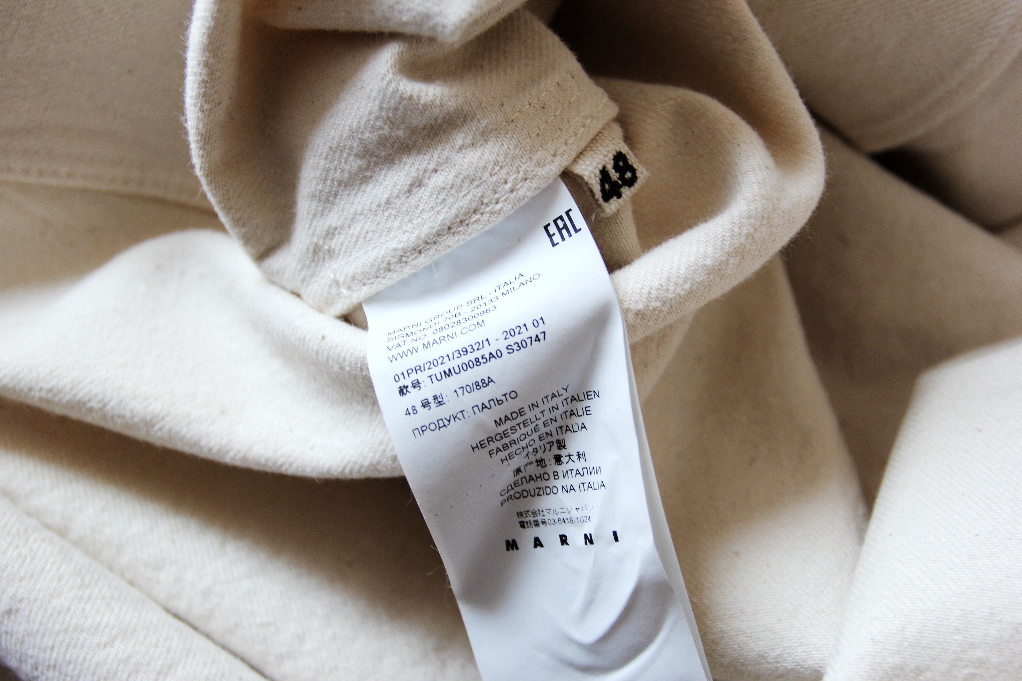 Marni BNWT SS21 MARNI OFF WHITE DENIM TRENCH COAT 48 Size US M / EU 48-50 / 2 - 13 Thumbnail
