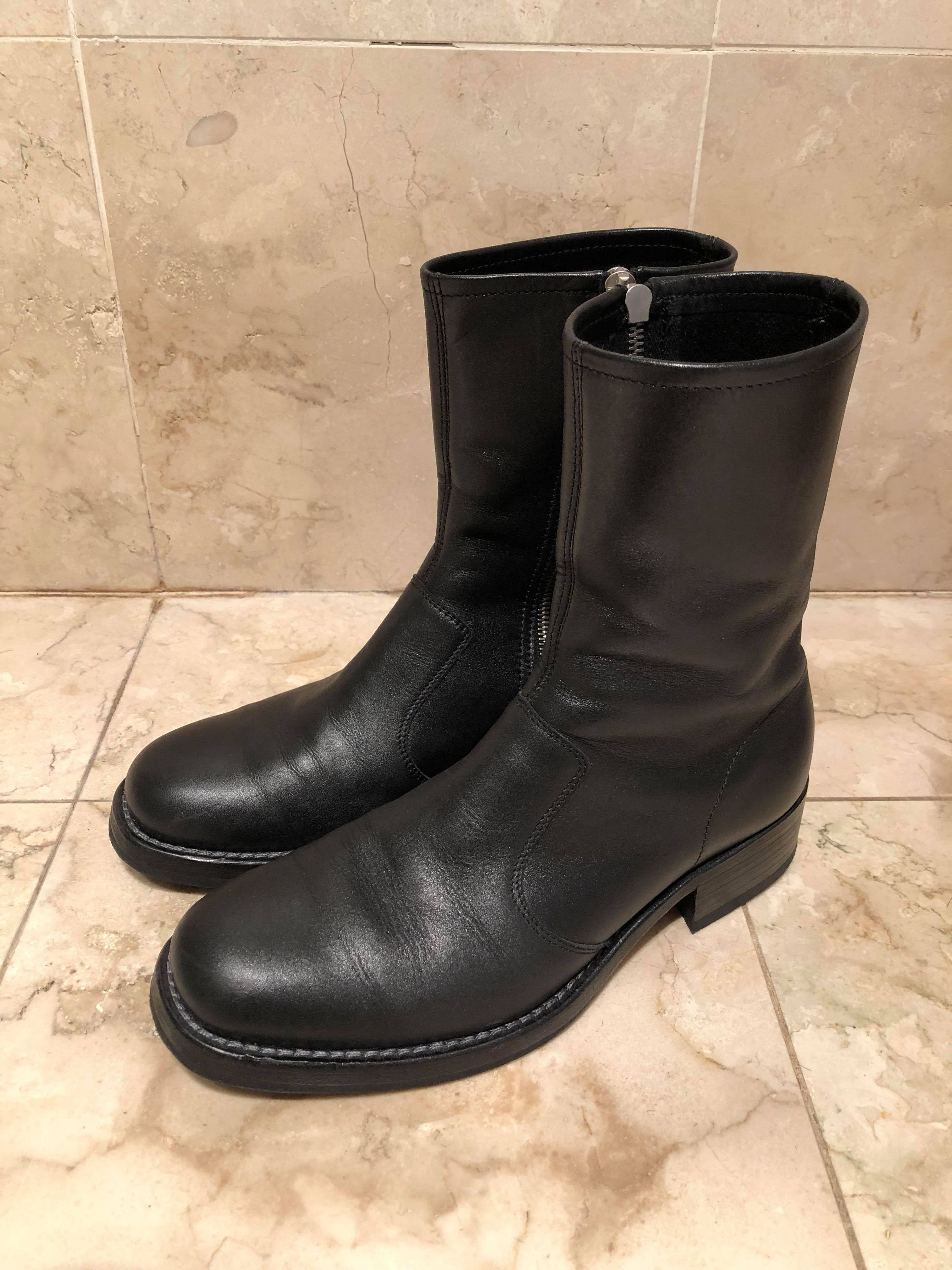 Maison Margiela Size Zip Campus Boot Replica Black Leather | Grailed