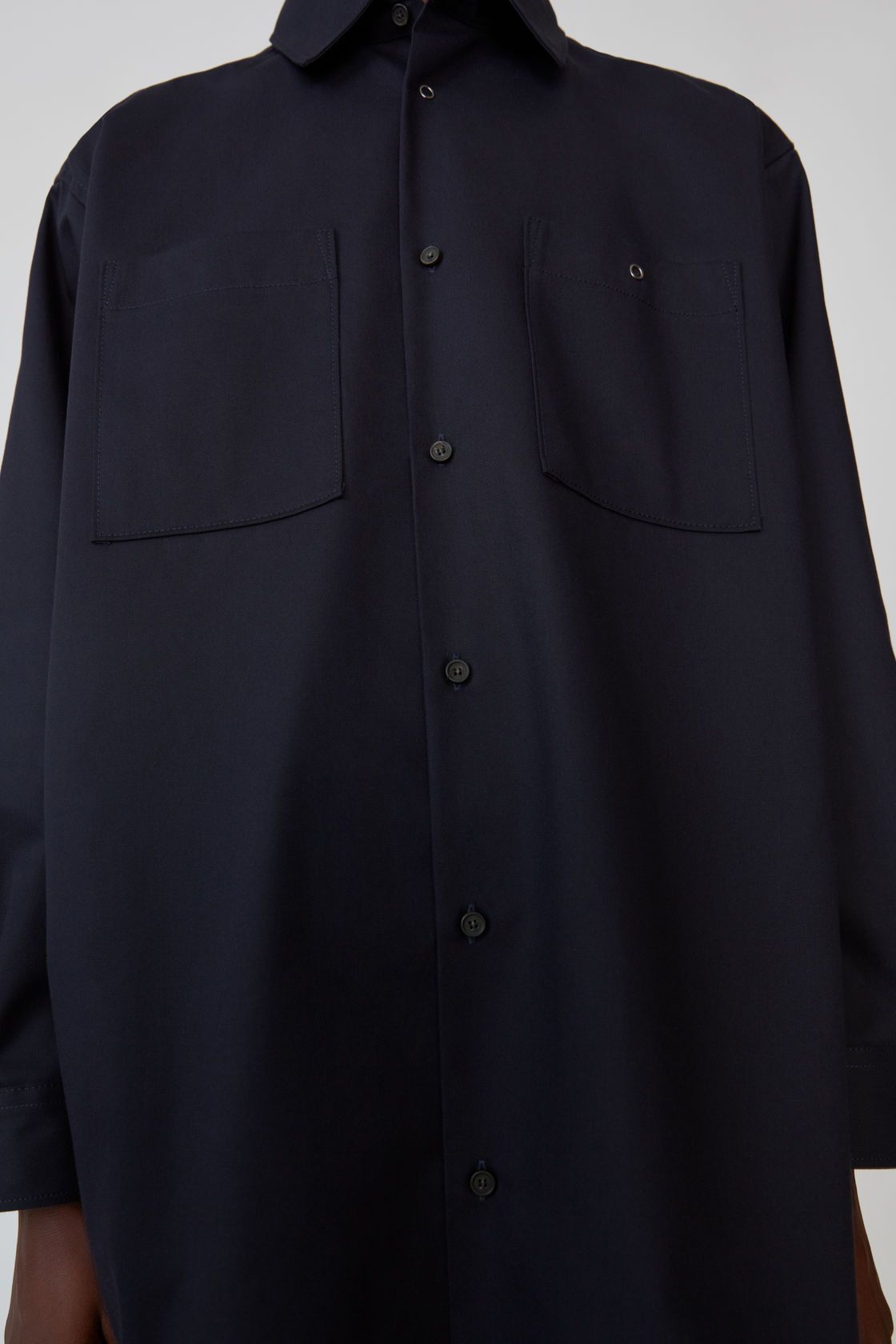 Acne Studios BNWT AW19 ACNE STUDIOS OVERSIZED NAVY SHIRT JACKET 46 | Grailed