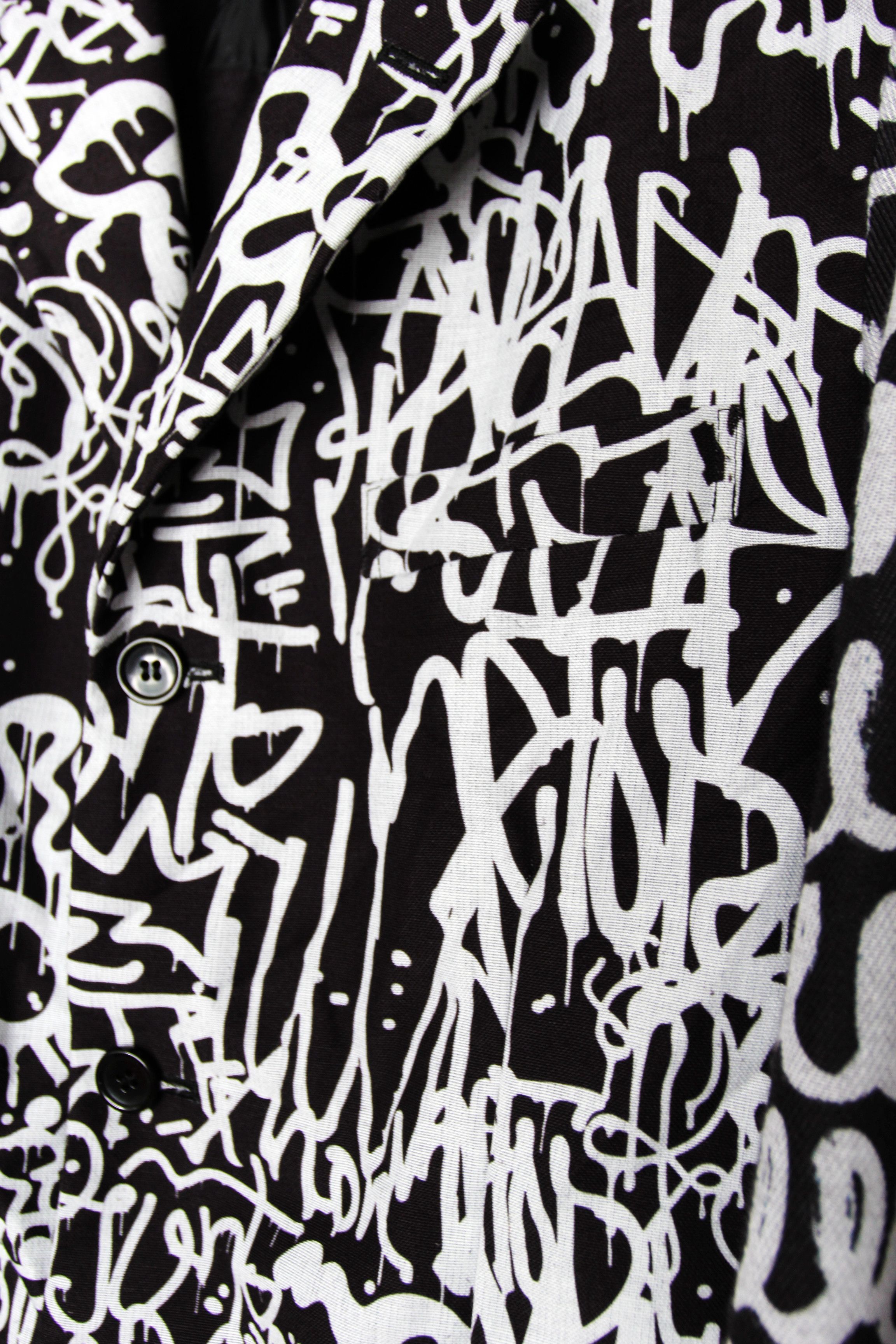 Comme des Garcons Black BNWT AW20 COMME DES GARCONS BLACK GRAFFITI PRINT COAT M Size US M / EU 48-50 / 2 - 6 Thumbnail