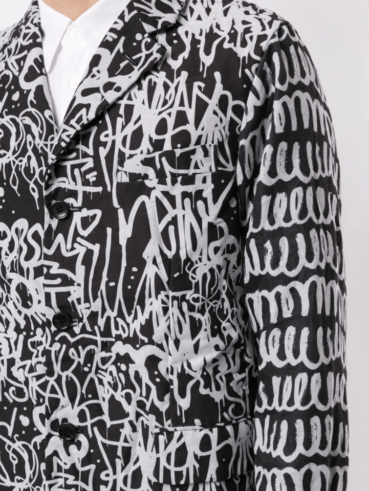 Comme des Garcons Black BNWT AW20 COMME DES GARCONS BLACK GRAFFITI PRINT COAT M Size US M / EU 48-50 / 2 - 17 Thumbnail