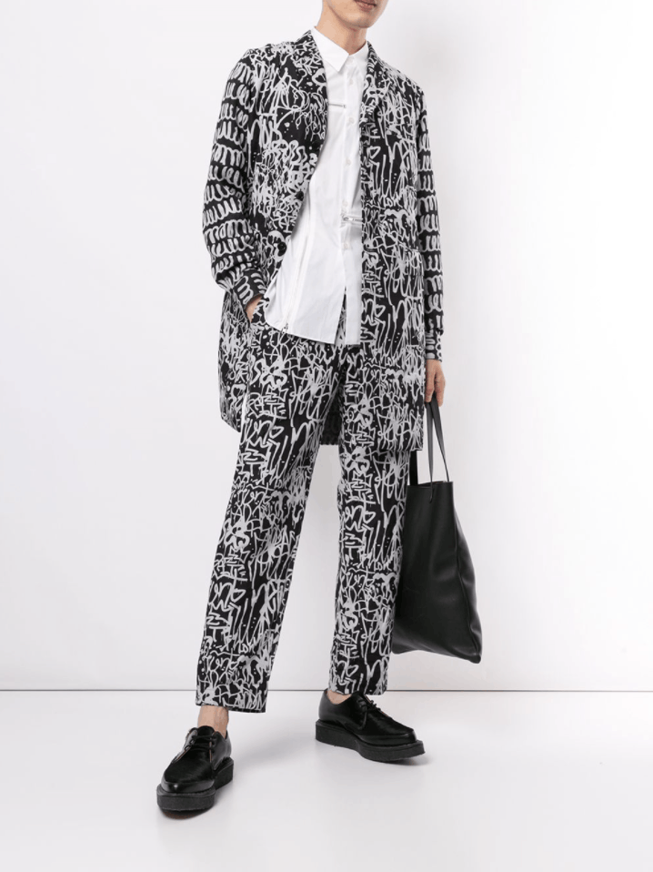 Comme des Garcons Black BNWT AW20 COMME DES GARCONS BLACK GRAFFITI PRINT COAT M Size US M / EU 48-50 / 2 - 18 Thumbnail