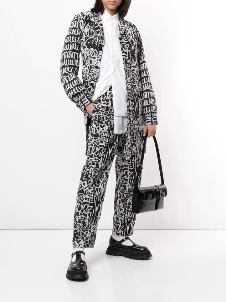 Comme des Garcons Black BNWT AW20 COMME DES GARCONS BLACK GRAFFITI PRINT COAT M Size US M / EU 48-50 / 2 - 19 Thumbnail