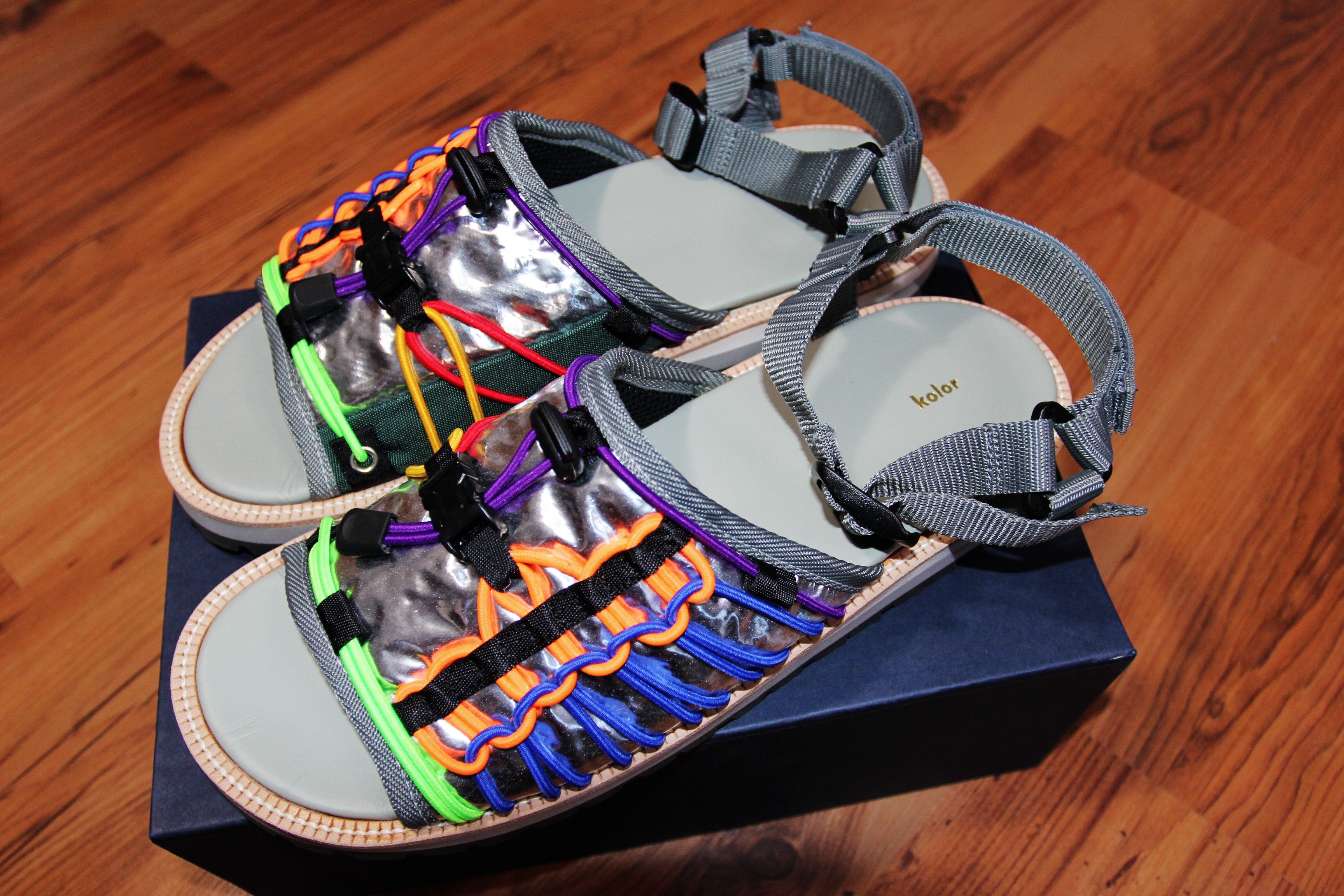 Kolor BNWT SS20 KOLOR METALLIC MULTI STRAP SANDALS 11 Size US 11 / EU 44 - 2 Thumbnail