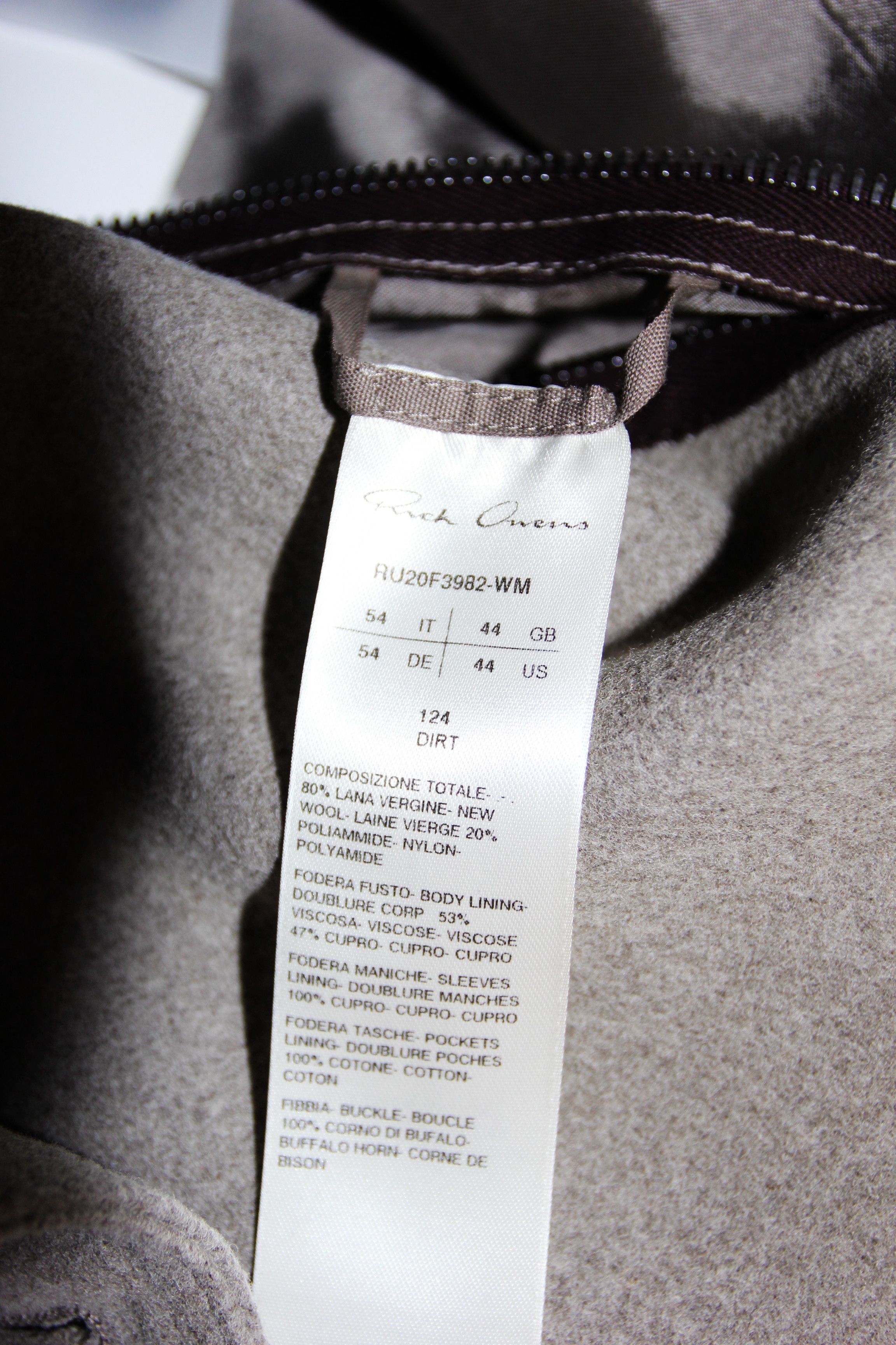 Rick Owens BNWT AW20 RICK OWENS "PERFORMA" MOODY COAT 54 Size US L / EU 52-54 / 3 - 17 Thumbnail