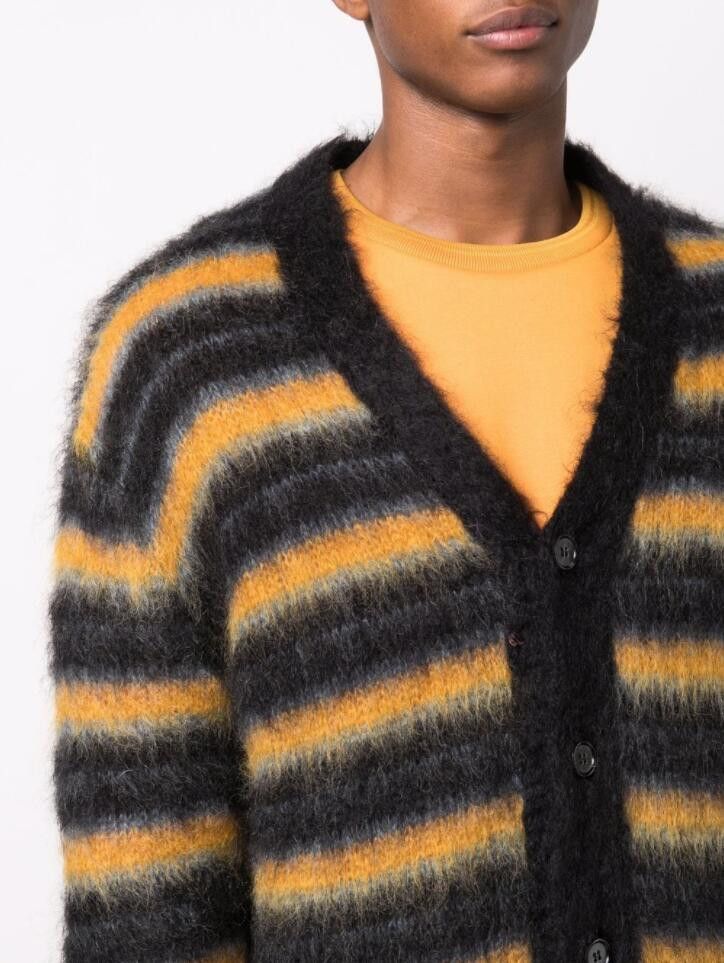 Marni BNWT AW21 MARNI STRIPED FUZZY-WUZZY MOHAIR CARDIGAN 50 Size US M / EU 48-50 / 2 - 13 Thumbnail