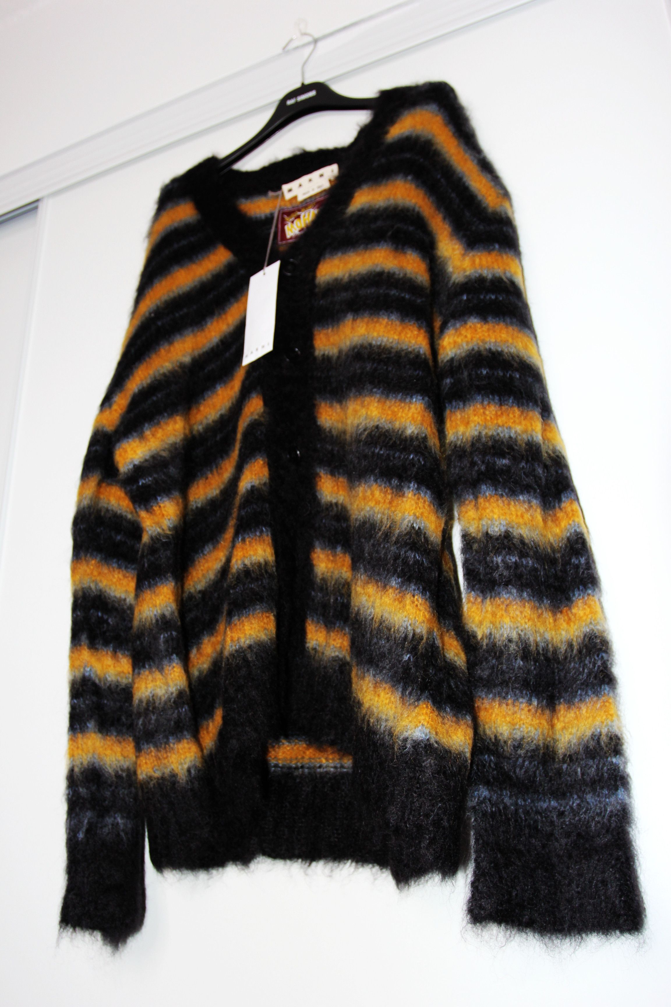 Marni BNWT AW21 MARNI STRIPED FUZZY-WUZZY MOHAIR CARDIGAN 50 Size US M / EU 48-50 / 2 - 5 Thumbnail